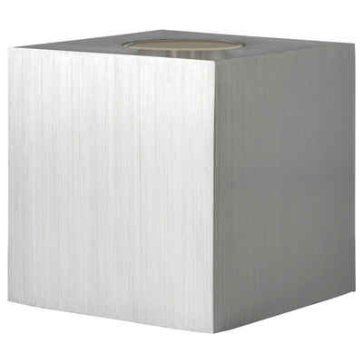 SOMPEX Tischleuchte »Tischleuchte Cubic in Silber E27«, Farbe: aluminium, Leuchtmittel enthalten: Nein, warmweiss, Tischleuchte, Nachttischlampe, Tischlampe