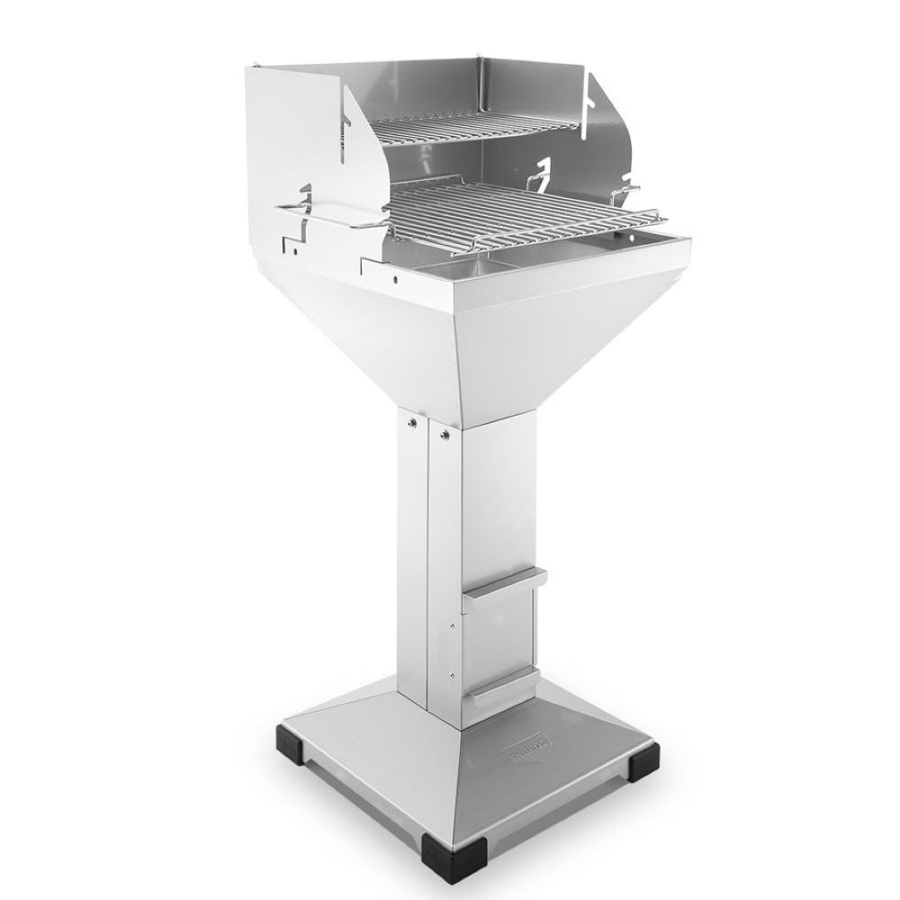 Thüros Holzkohlegrill T3 Direkt Plus Edelstahl Fußplatte Holzkohlegrill 42 x 42 cm