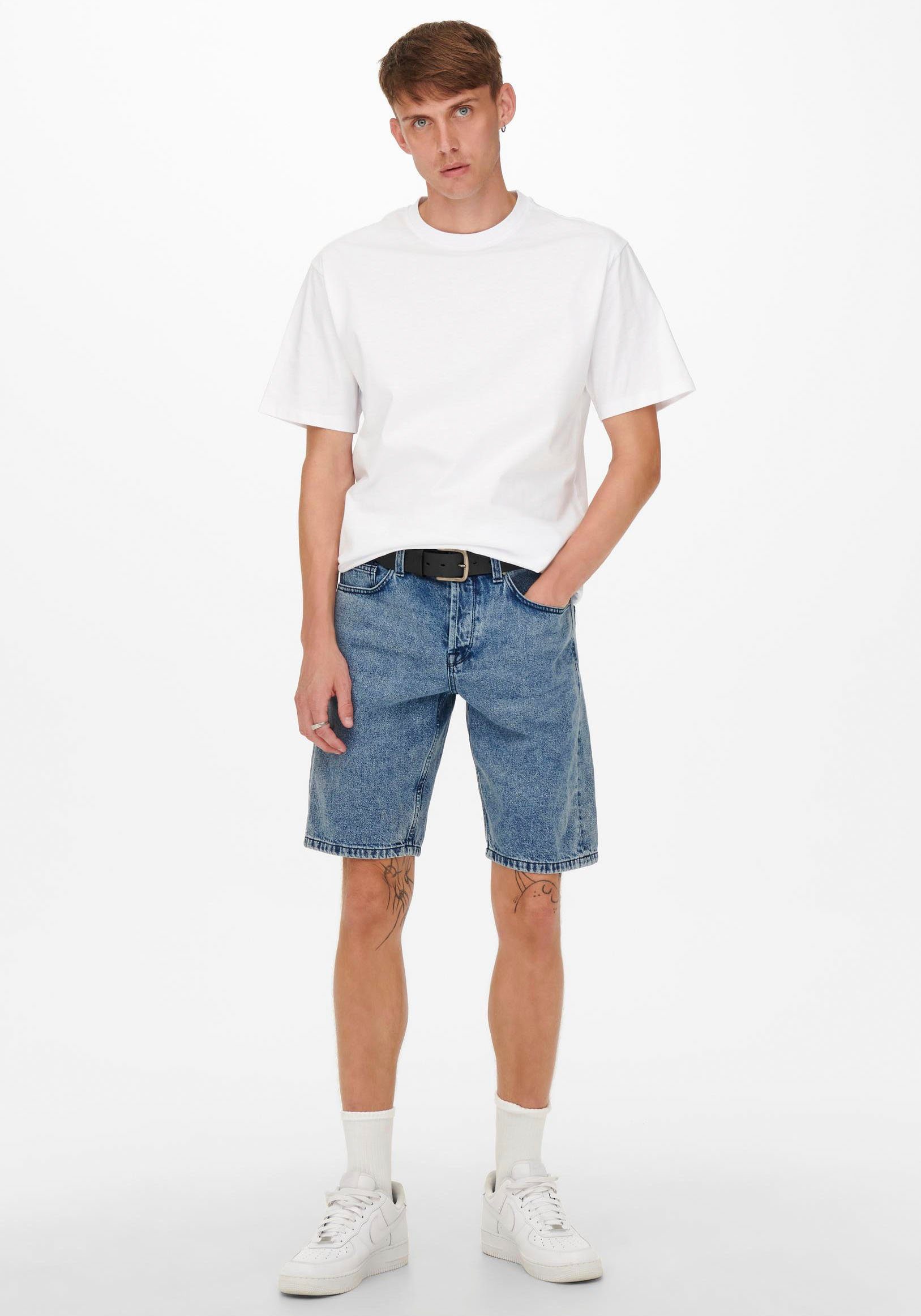 weiß ONLY & SONS FRED T-Shirt