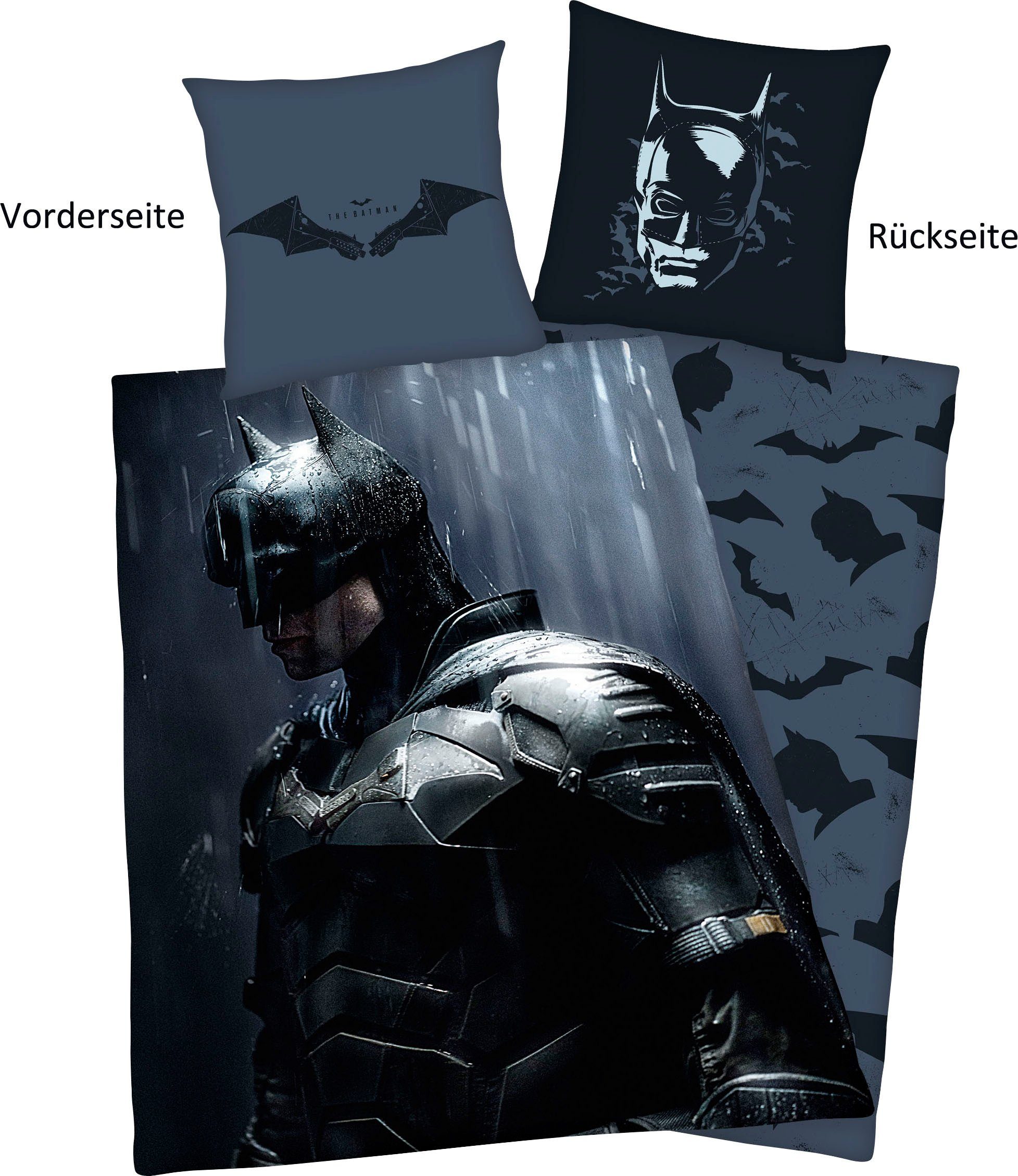 Batman Wendebettwäsche Batman, Renforcé, 2 teilig, mit tollem Motiv