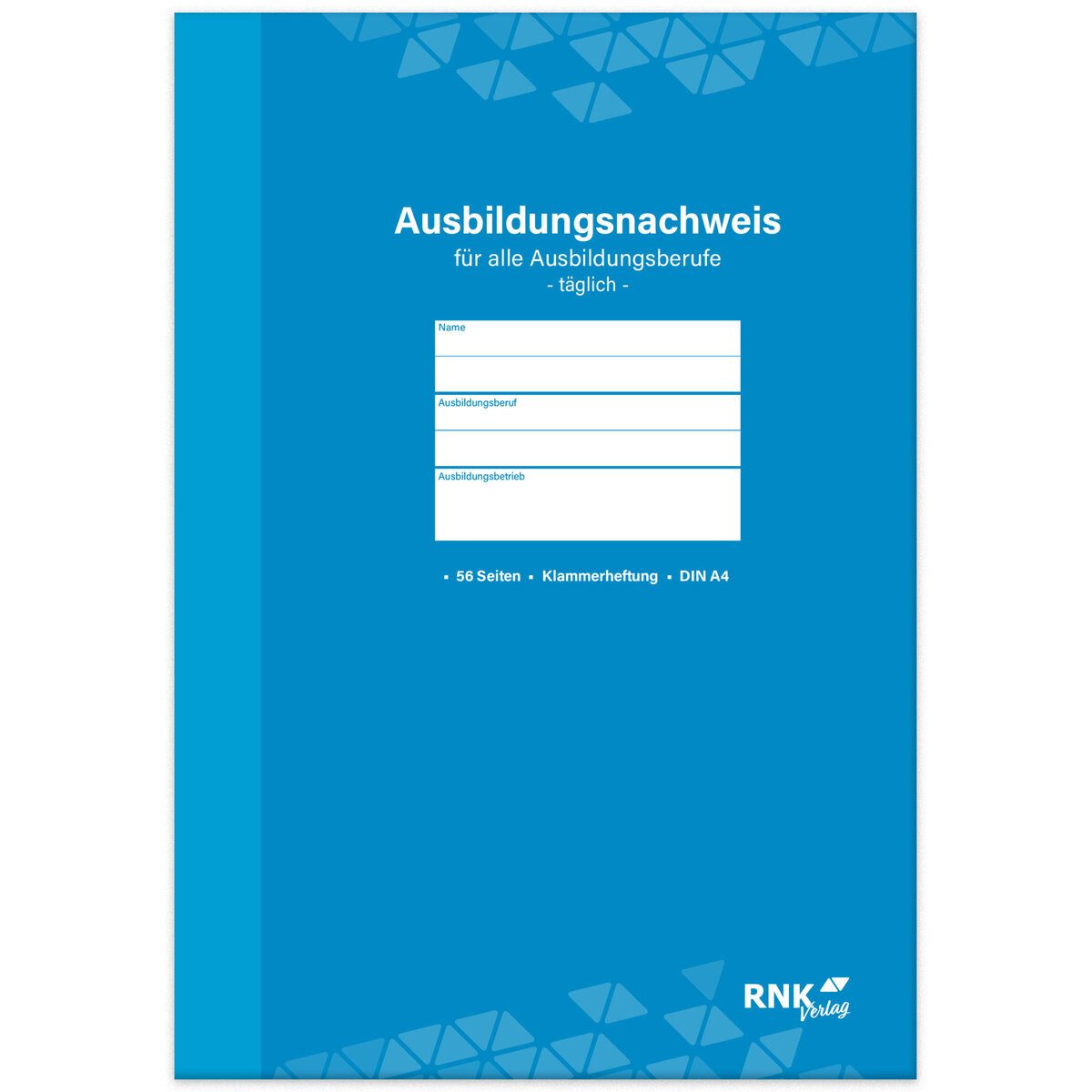 RNK Verlag Formularblock Ausbildungsnachweis für tägliche Eintragung