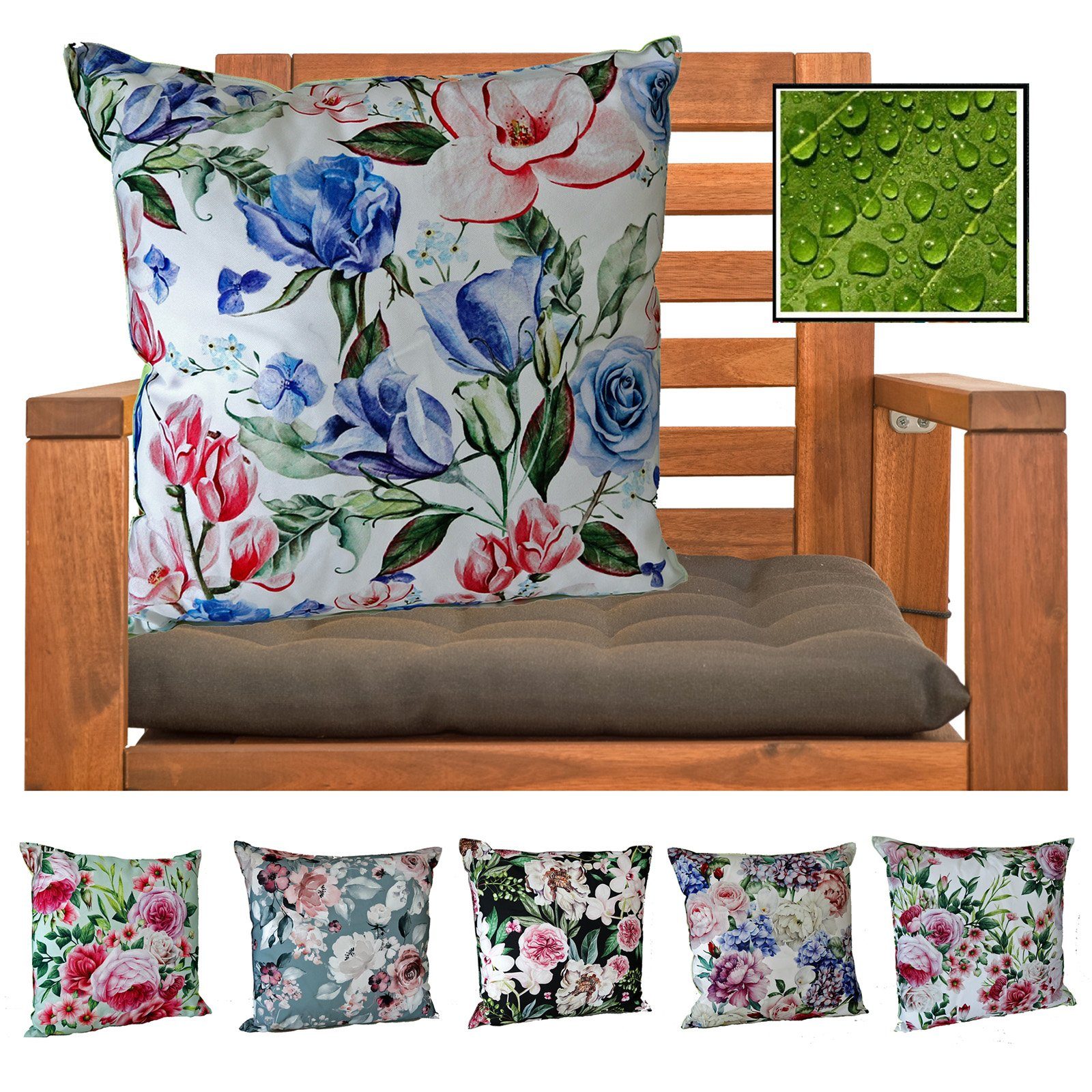 heimtexland Dekokissen Outdoorkissen Garten Outdoor Deko Kissen Gefüllt, schmutz- und wasserabweisend. € 11,95