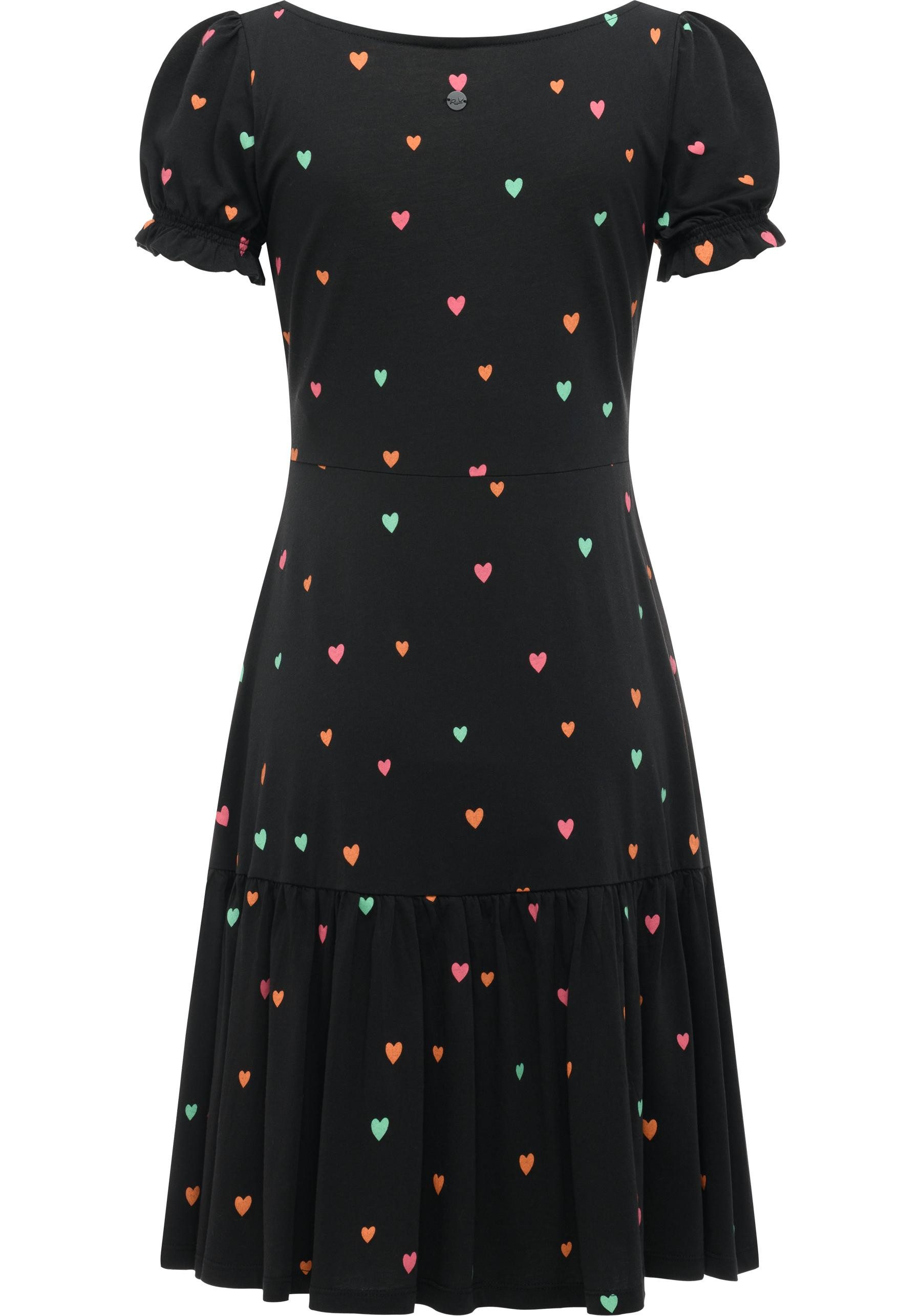 Ragwear A-Linien-Kleid Orise Print Knielanges verspieltes Sommerkleid