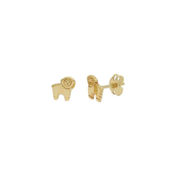 JuwelmaLux Paar Ohrstecker Ohrstecker Gold Schafe Ohrringe 5 8 x 6 7 mm (2-tlg) Mädchen Kinderohrstecker Gold 333/000 inkl. Schmuckschachtel AN10657