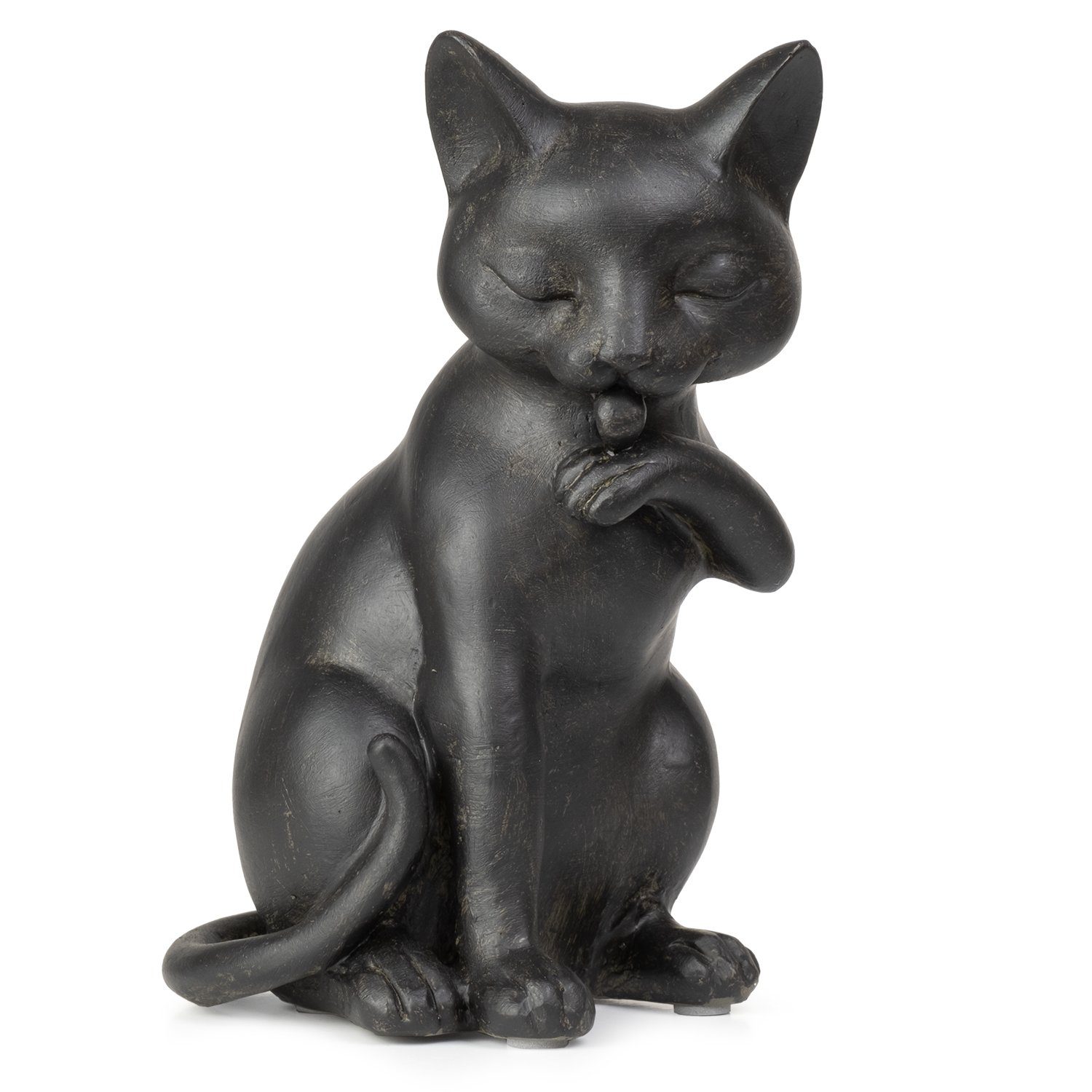 Moritz Dekofigur Deko-Figur Katze aus sich, aus Polyresin Polyresin Dekofigur schwarz Figuren in Dekoration säubert Dekoelement