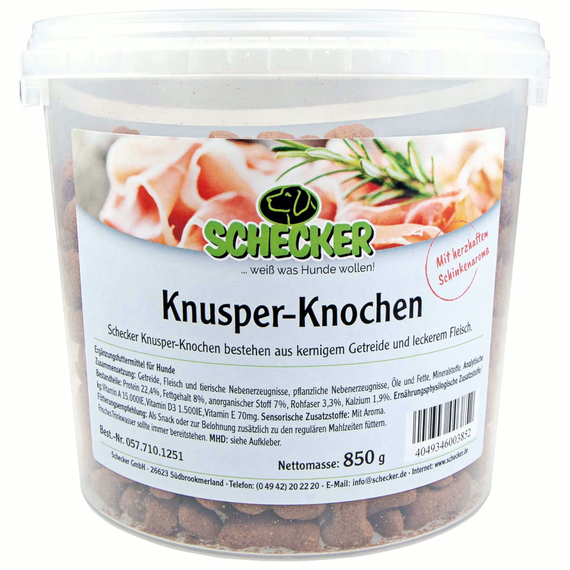 Schecker Schecko, Snack für: Hunde, werden im Eimer geliefert