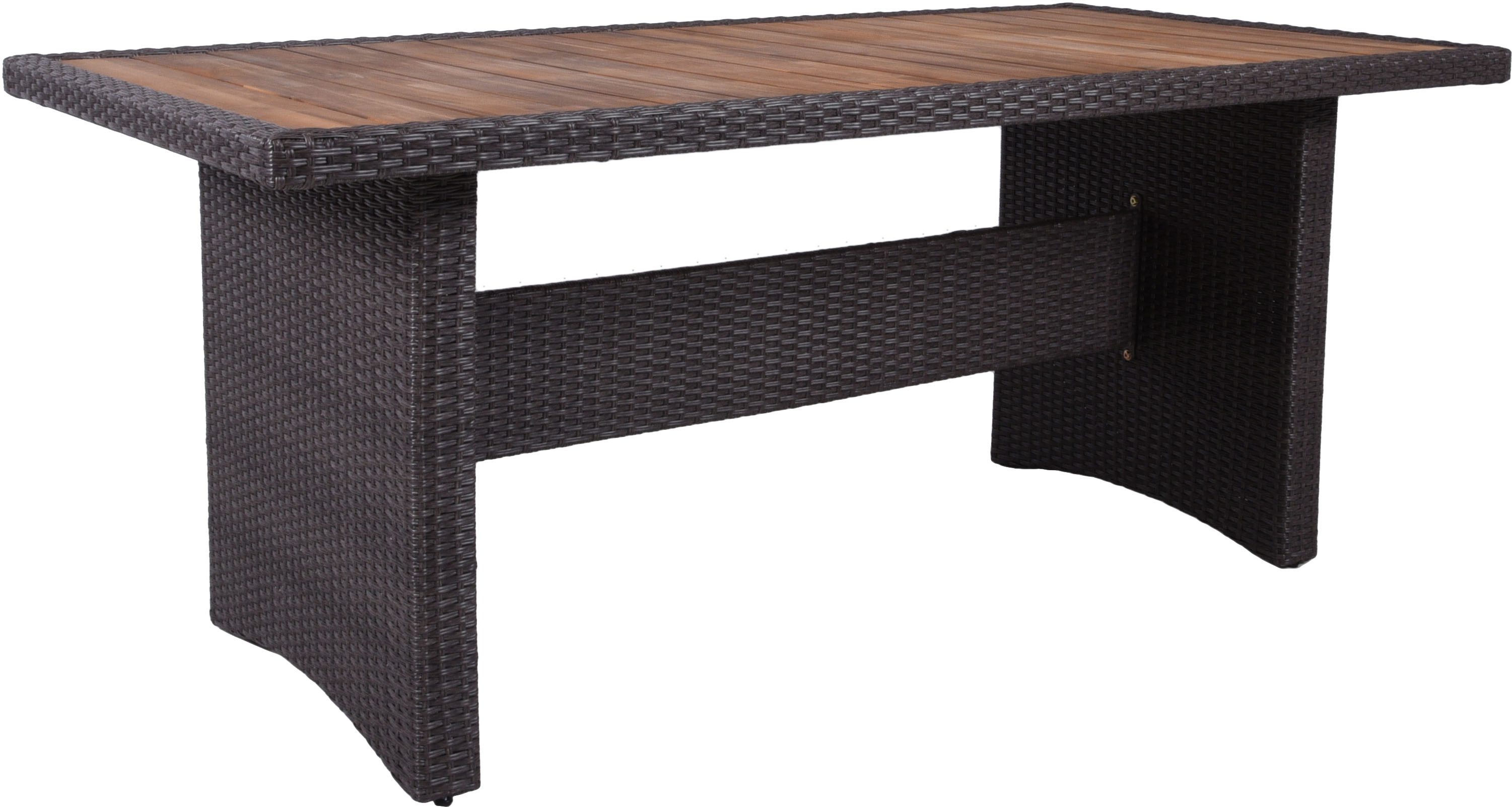 Garden Pleasure Garten-Essgruppe, Tischgruppe »BRAGA Set 07«, (Set, 7-tlg), 4 Sessel, mit Gasfedern, Tisch LxB: 180x90 cm, inkl Auflagen