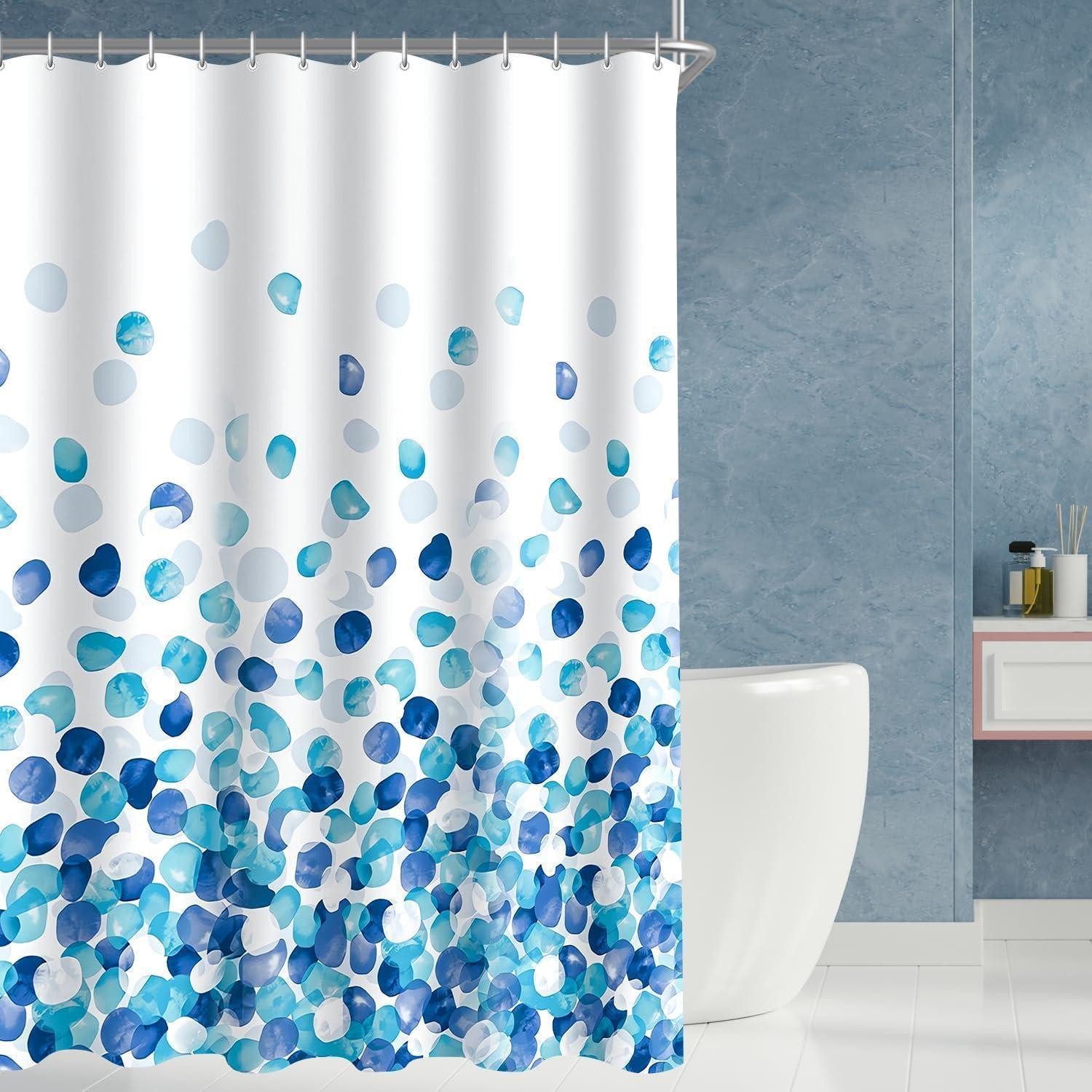 LuxusKollektion Duschvorhang Duschvorhang Blaue Blütenblätter 280x200cm Wasserdicht Polyester Breite 280 cm