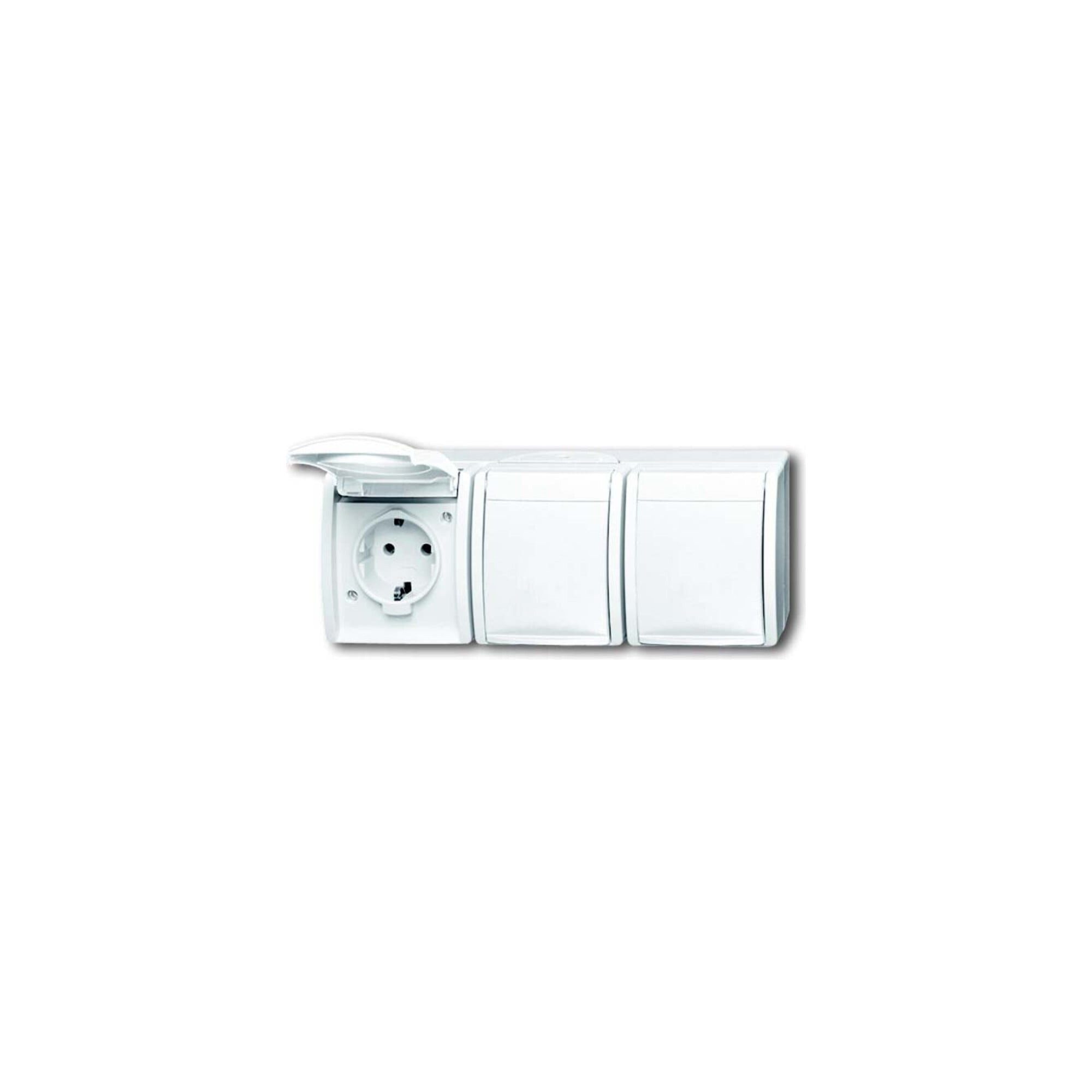 Busch-Jaeger Schuko-Kupplung Busch-Jaeger SCHUKO-Dreifachsteckdose 2300/3 EW-54