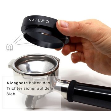 natumo French Press Kanne natumo Siebträgermaschine Dosierring 58mm magnetisch - schwarz