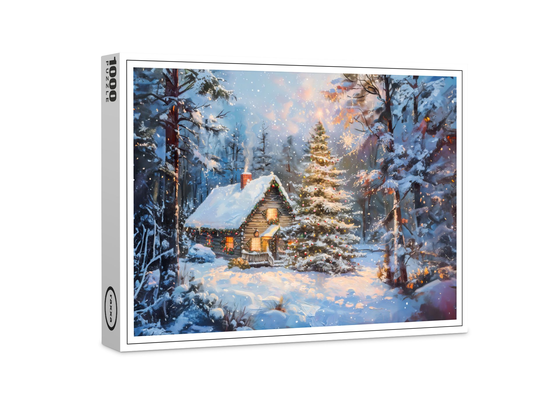 raxxa Puzzle "Cozy Winter Cottage with Christmas Tree", FSC®, 1000 Puzzlete günstig online kaufen
