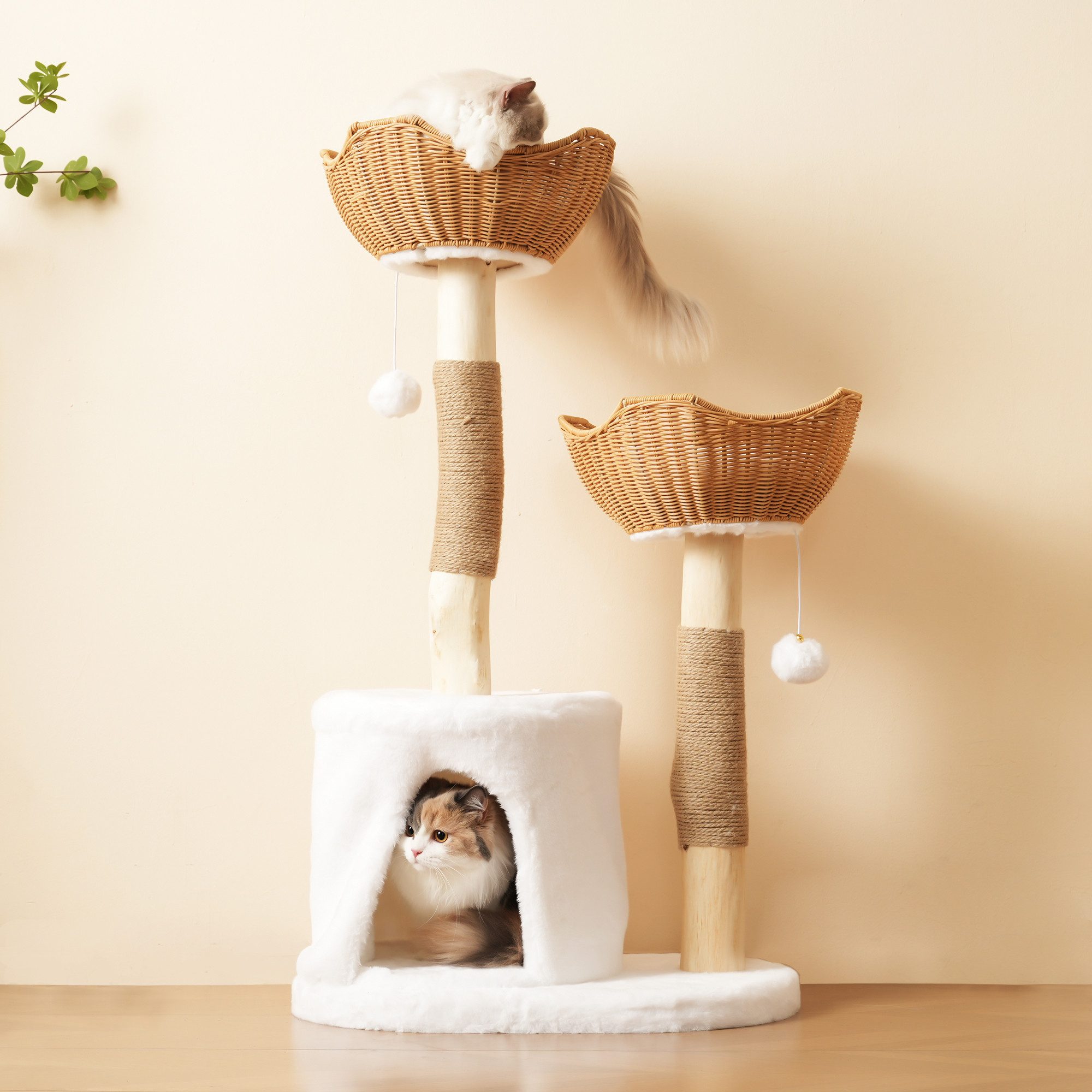 i@home Kratzbaum Katzenbaum aus Massivholz, Katzenkratzbaum für große Katze günstig online kaufen