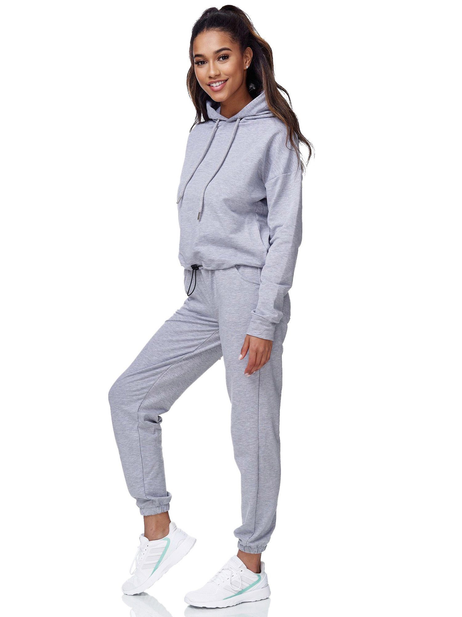 F200, & Jogginganzug Trainingsanzug Tazzio grau Hoodie Jogginghose SET