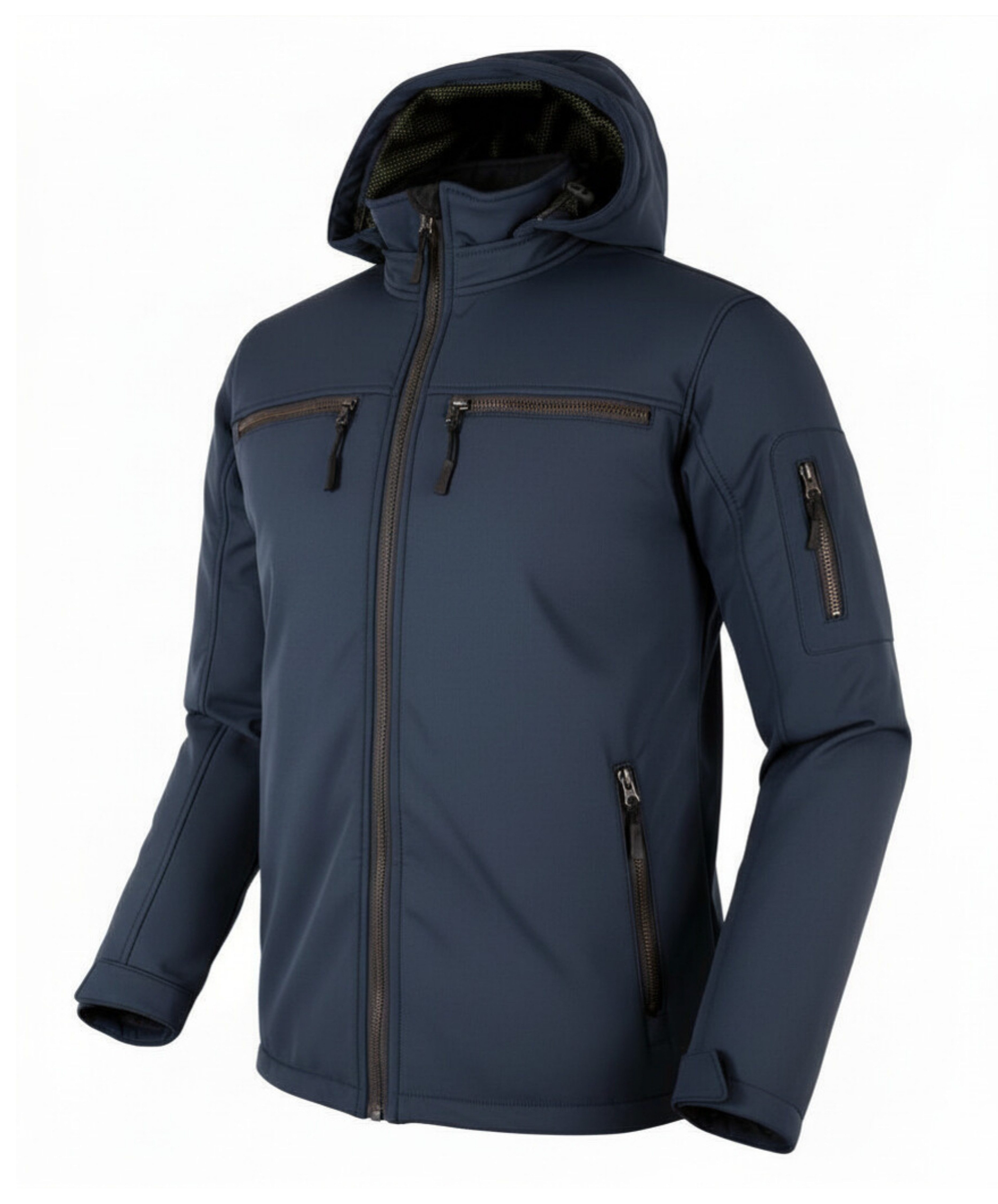 MDM Motorradjacke Herren Motorradjacke Softshelljacke mit Protektoren Aramid Verstärkung Softshell Motorradjacke mit Aramid-Verstärkung, 5 Protektoren
