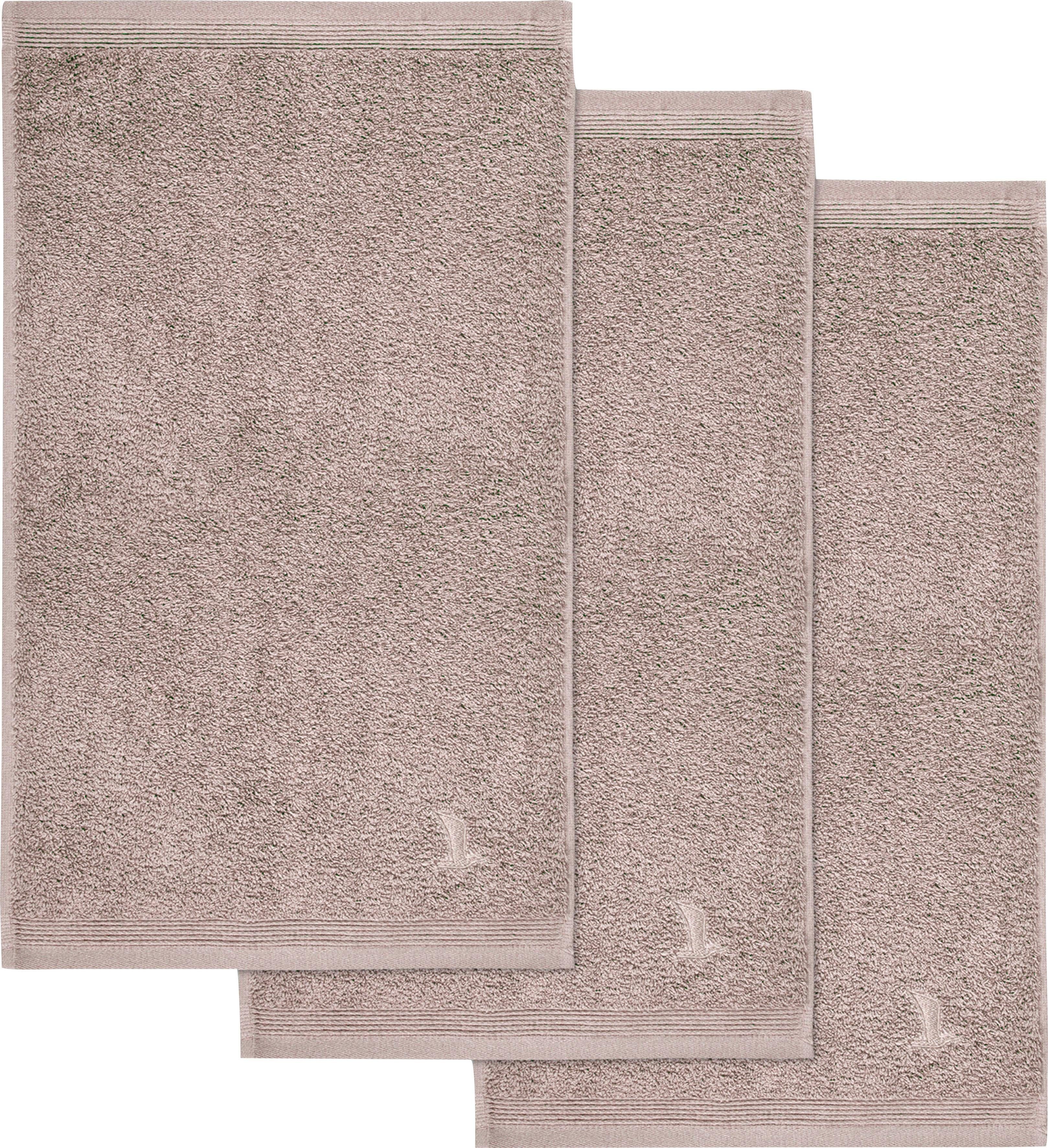 Möve Gästehandtücher Superwuschel, Walkfrottee (Set, 3-St), Gästehandtücher Set mit Bordüre, 100% Premium Cotton Baumwolle, weich