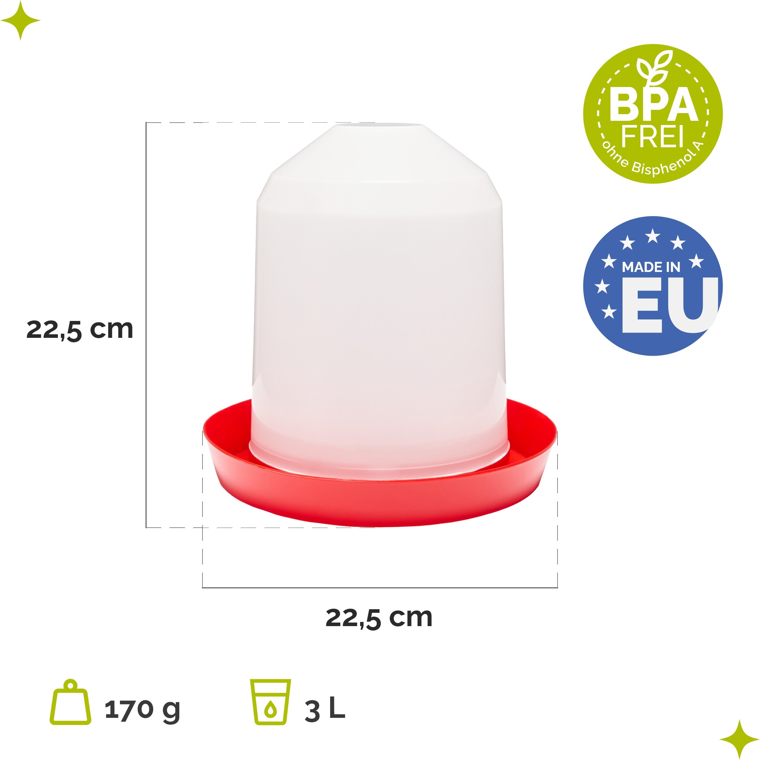 Garronda Wasserspender 3 - 5 L Automatischer Wasserspender für Hühner und K günstig online kaufen