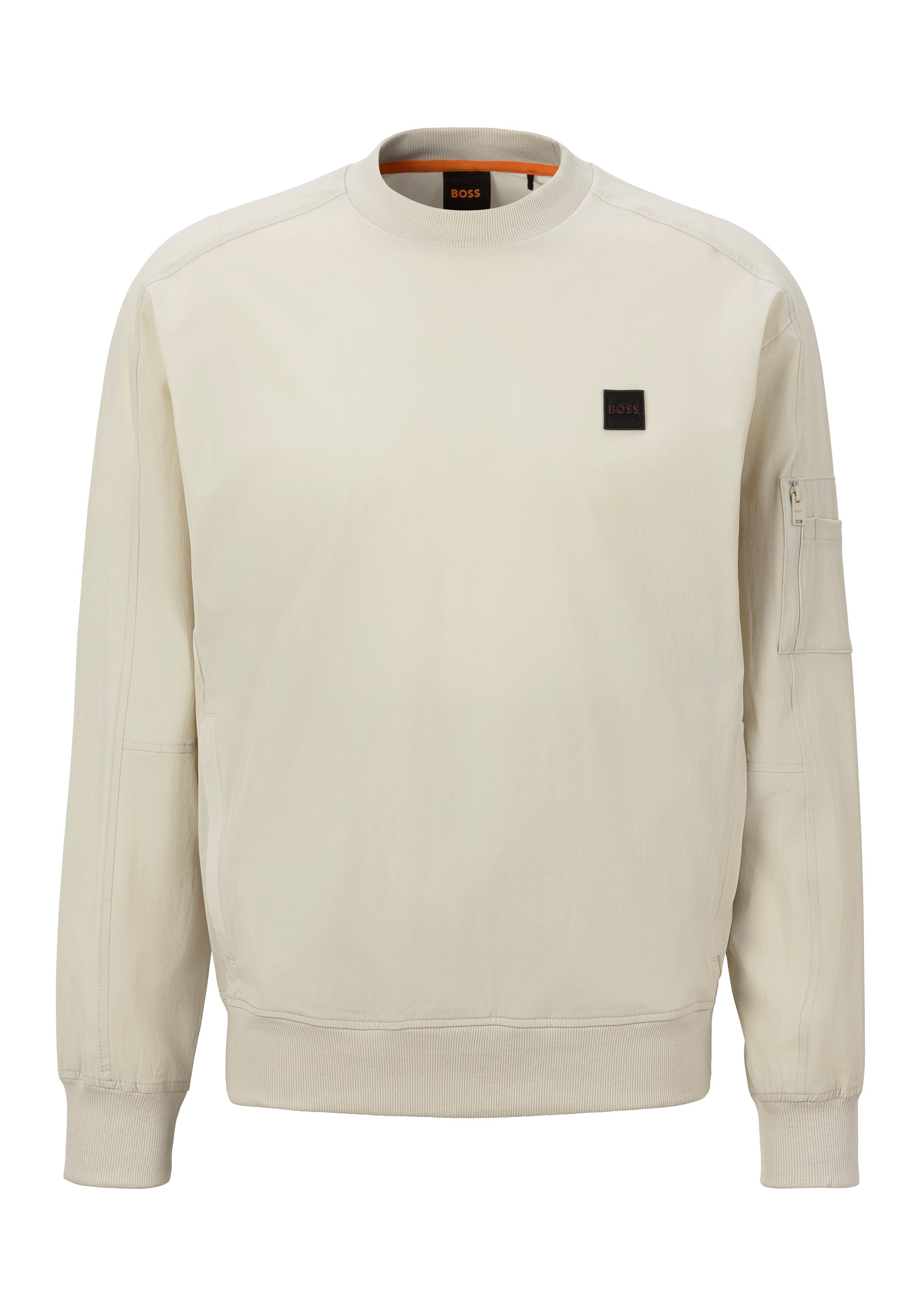 BOSS ORANGE Sweater mit Logo-Badge günstig online kaufen