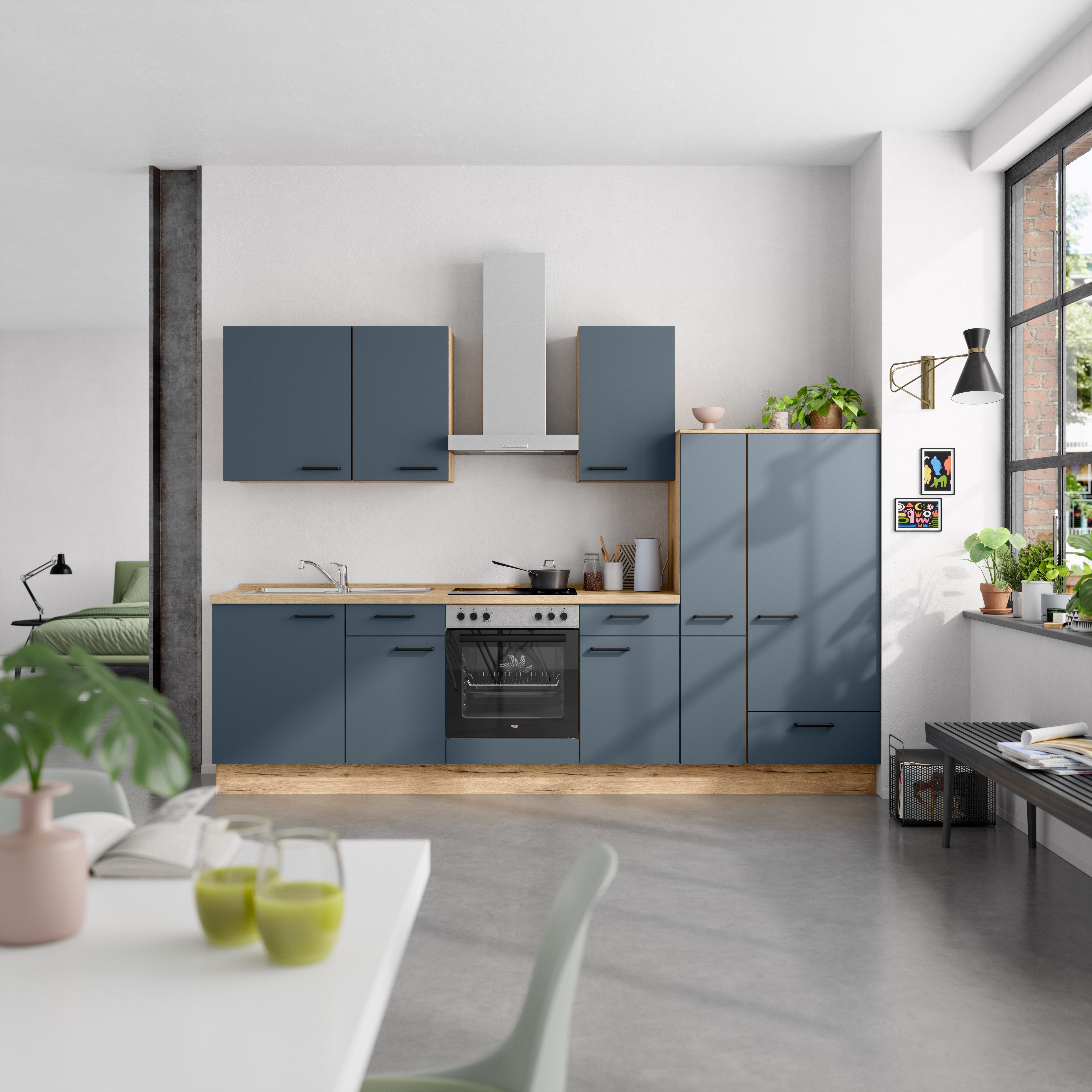nobilia® Küchenzeile "Easytouch I", NEU: individuell anpassbar mit gratis Profi-Beratung, vormontiert, Breite 300 cm, Ausrichtung wählbar, wahlw. mit E-Geräten