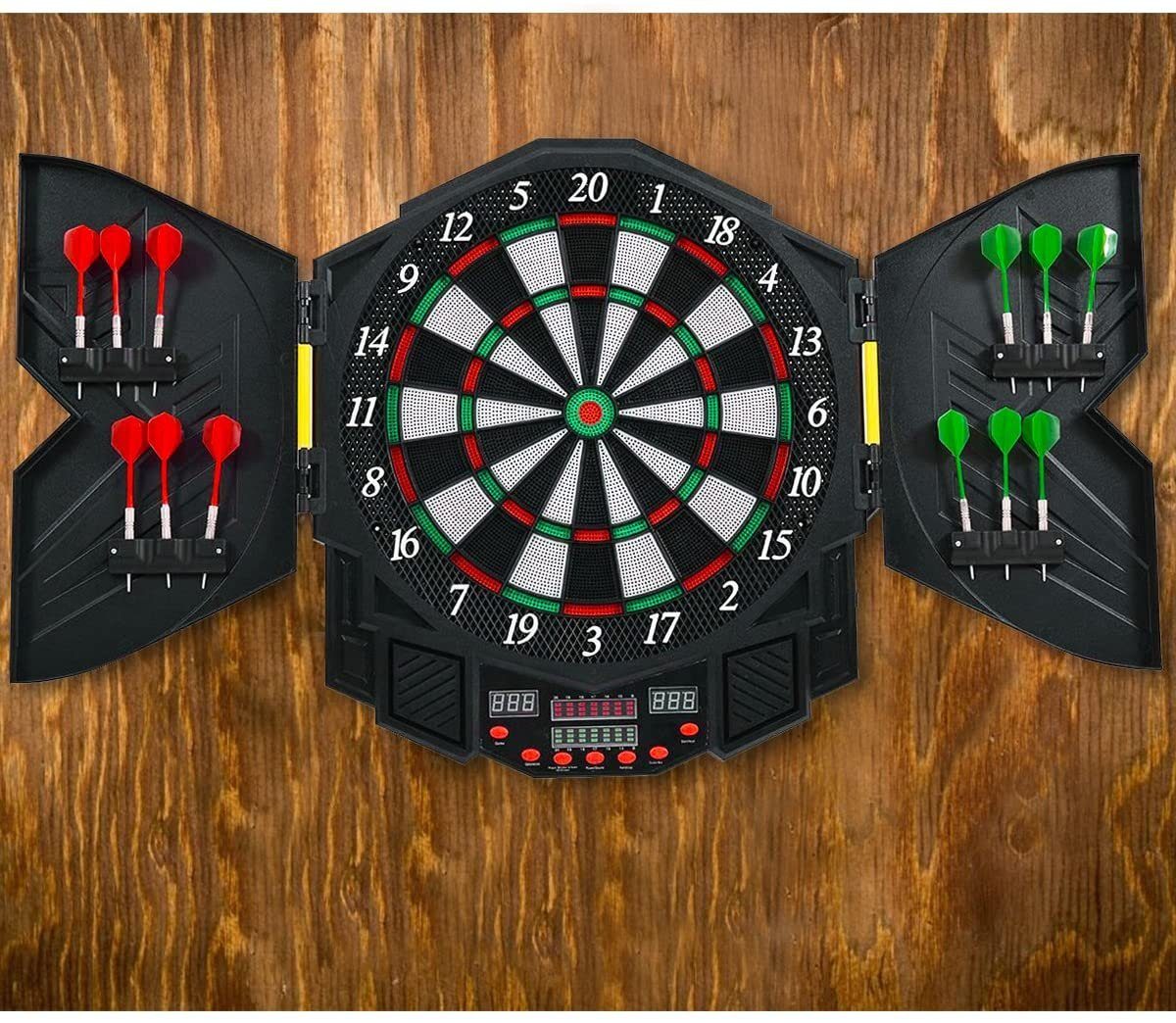 COSTWAY Dartautomat Dartboard elektronisch mit 27 Spiele & 216 Variationen