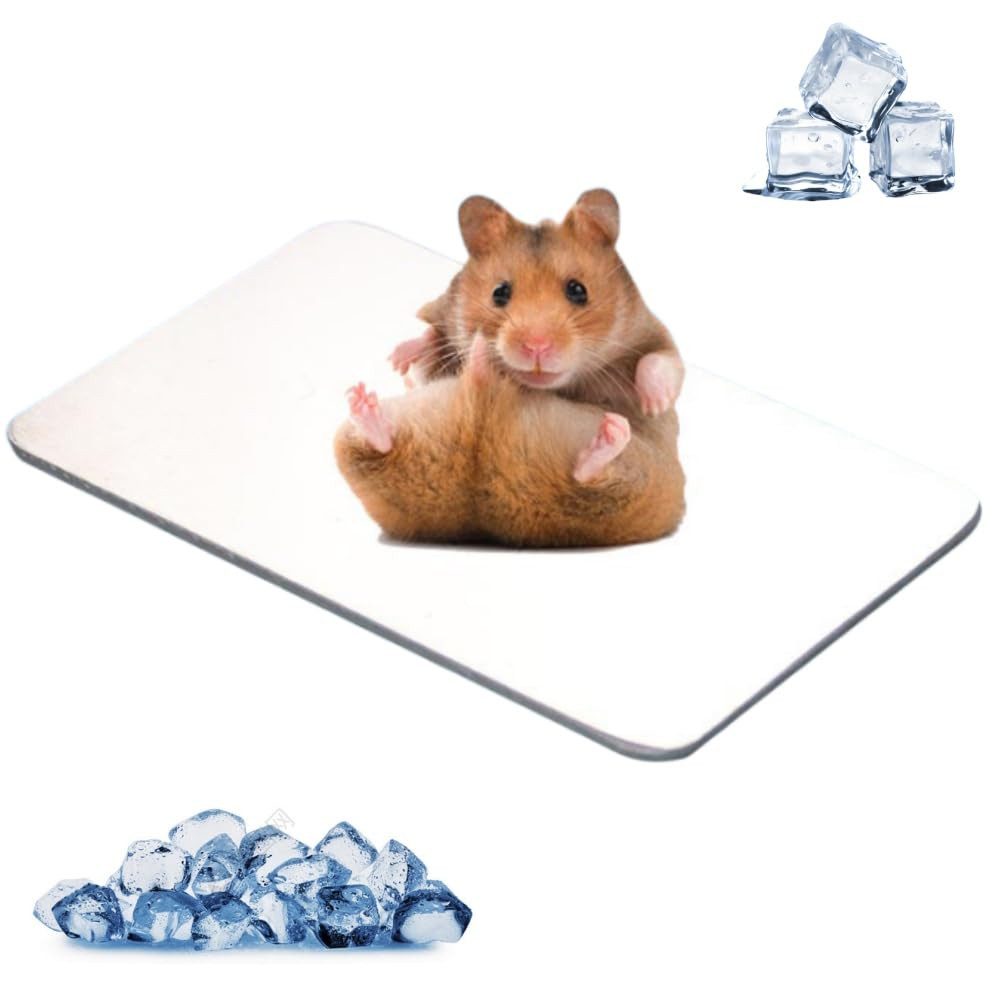 Srvillg Hundematte Kaninchen-Kühlkissen Hamster-Kühlkissen für Haustiere, Kühlplatte aus Aluminiumlegierung Kühlen von Haustieren