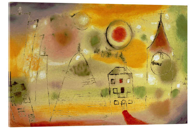 Posterlounge Acrylglasbild Paul Klee, Wintertag kurz vor Mittag, Malerei