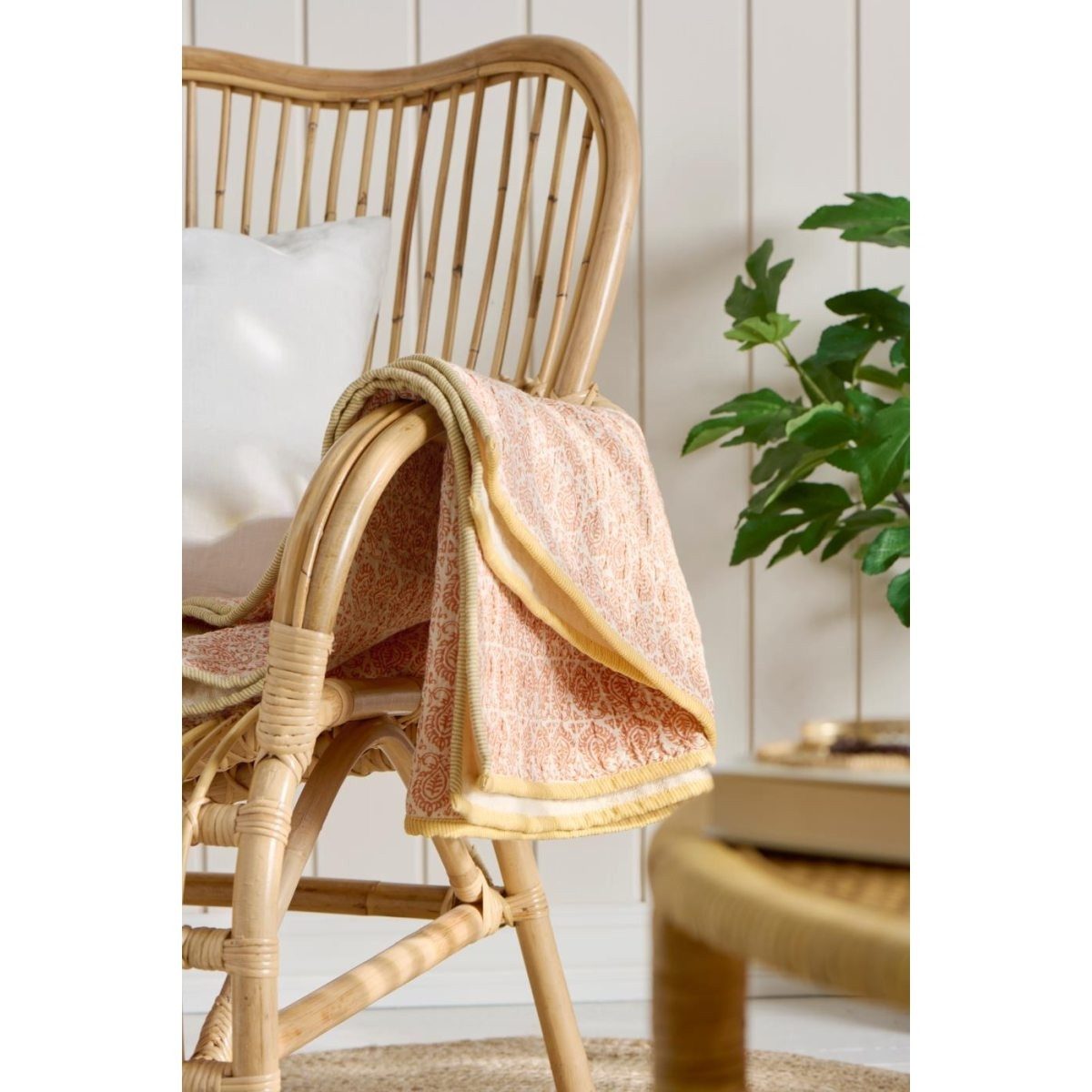 Ib Laursen Tagesdecke Quilt 130 x 170 cm weiche Tagesdecke aus doppelt gewebter Baumwolle