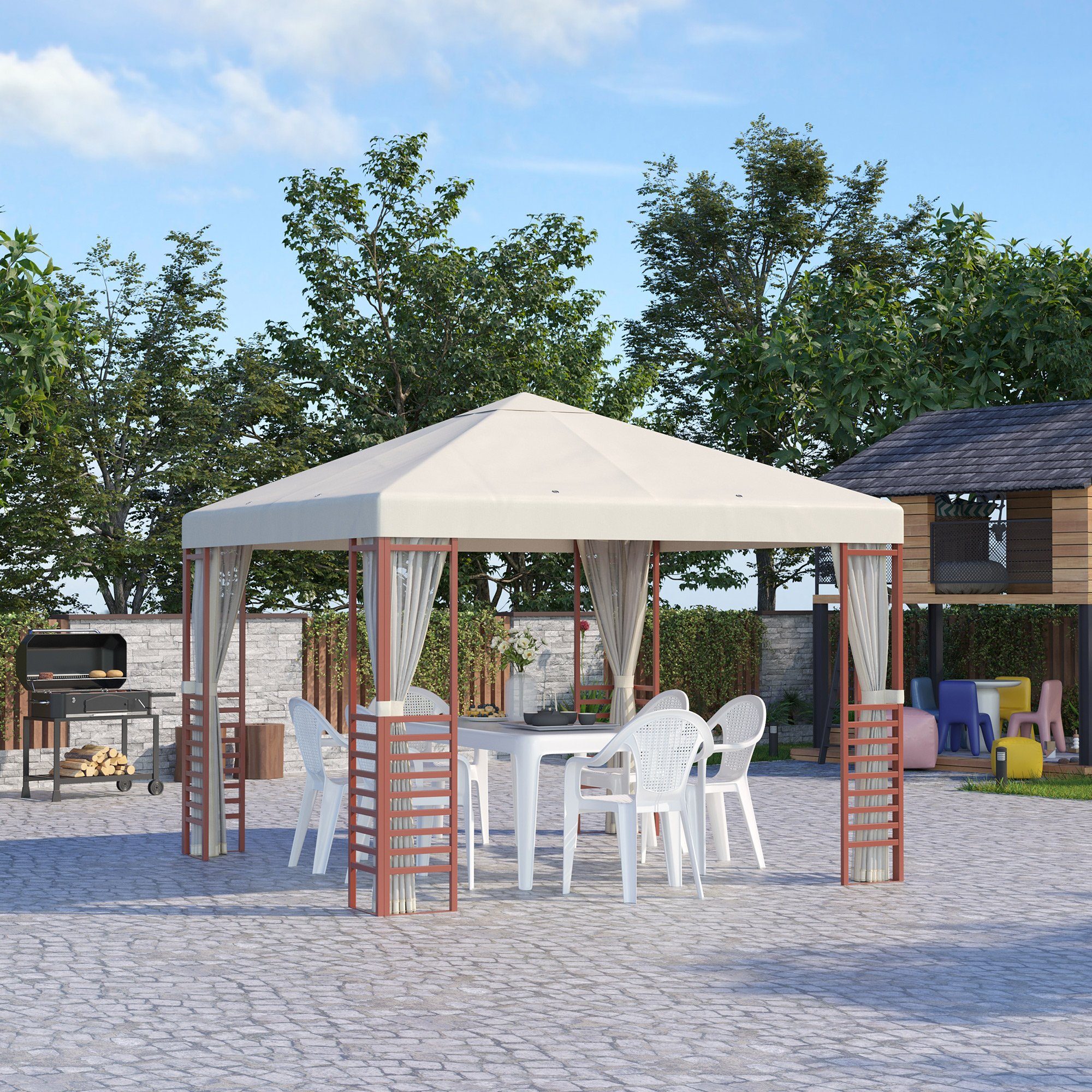 Pavillon Gartenzelt mit Fliegennetzen