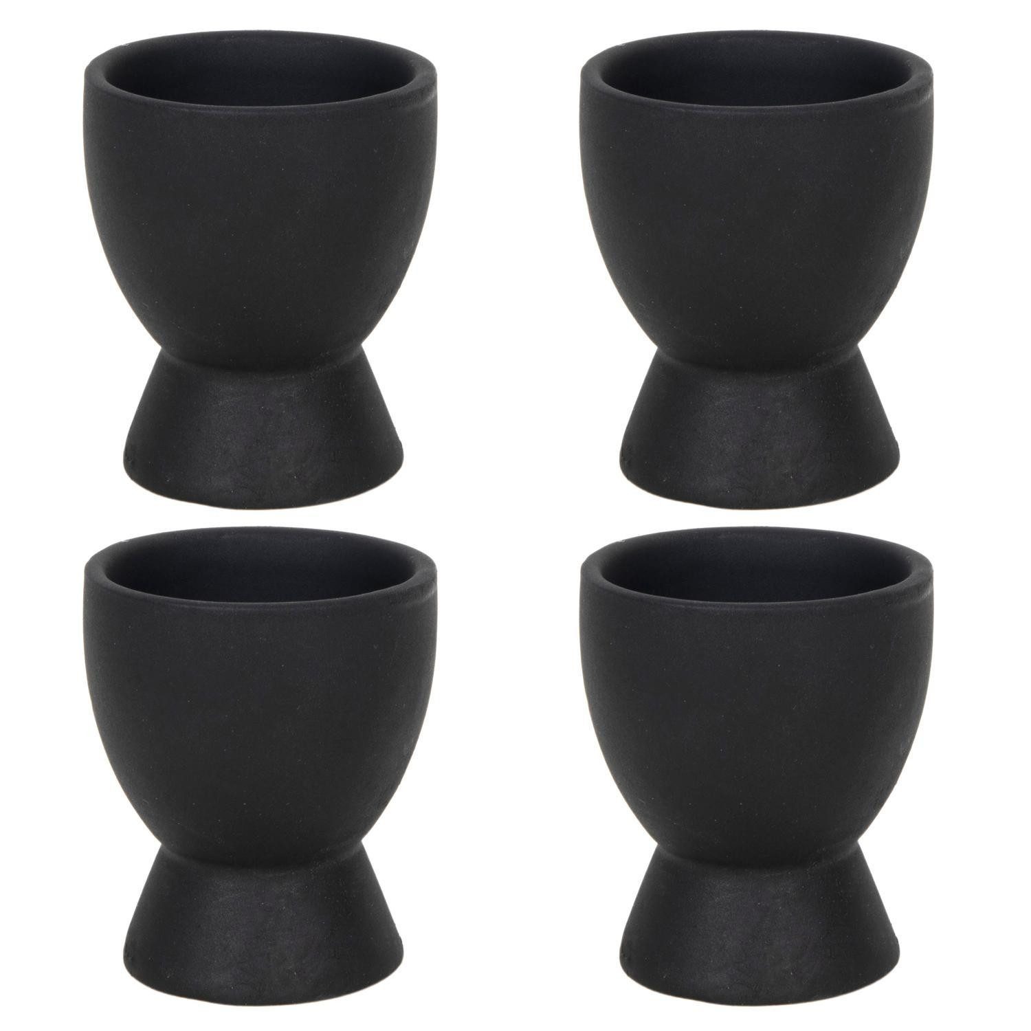 Eierbecher BRUNCH, Ø 6 cm, H 8 cm, Schwarz matt