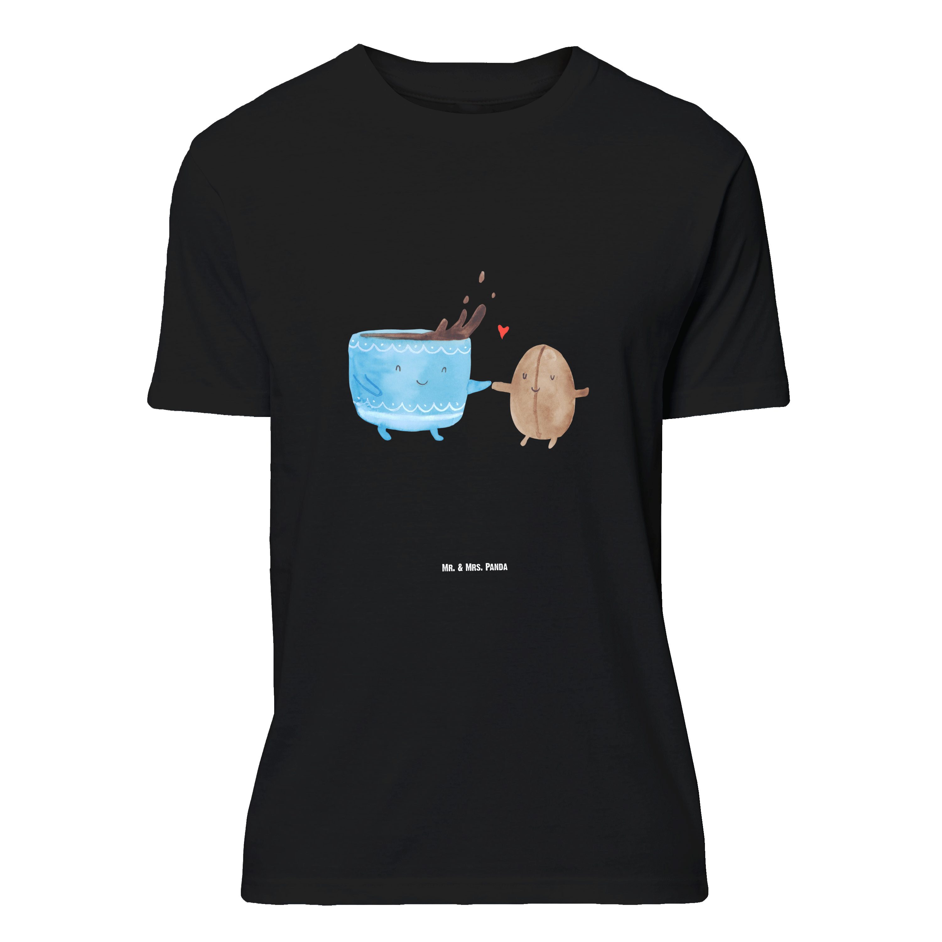 T-Shirt Kaffee Bohne, Größe XL T-Shirt, Schwarz, Kaffeebohne, T-Shirt, Genuss