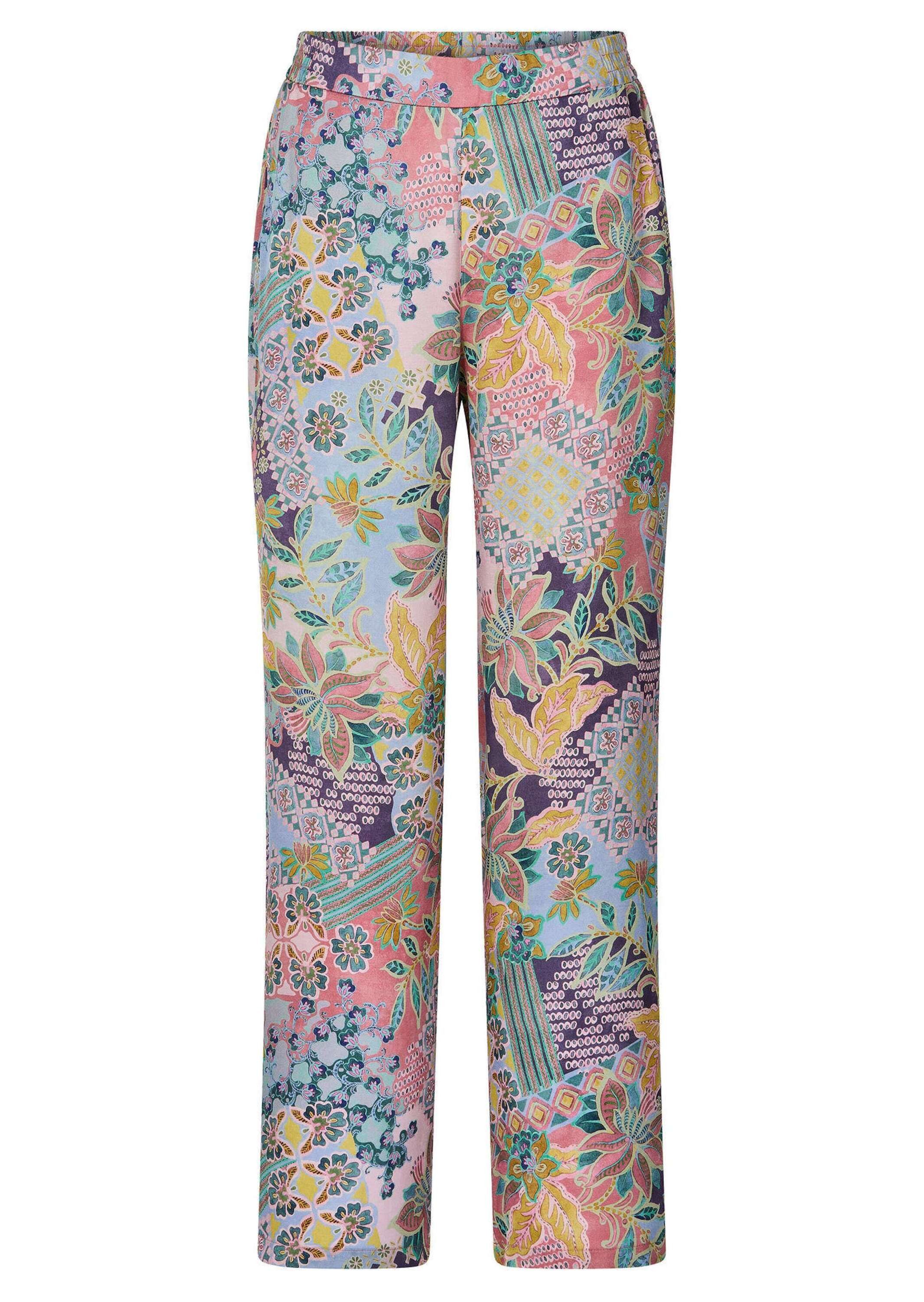 Stoffhose Luftige Sommerhose mit Patch-Muster