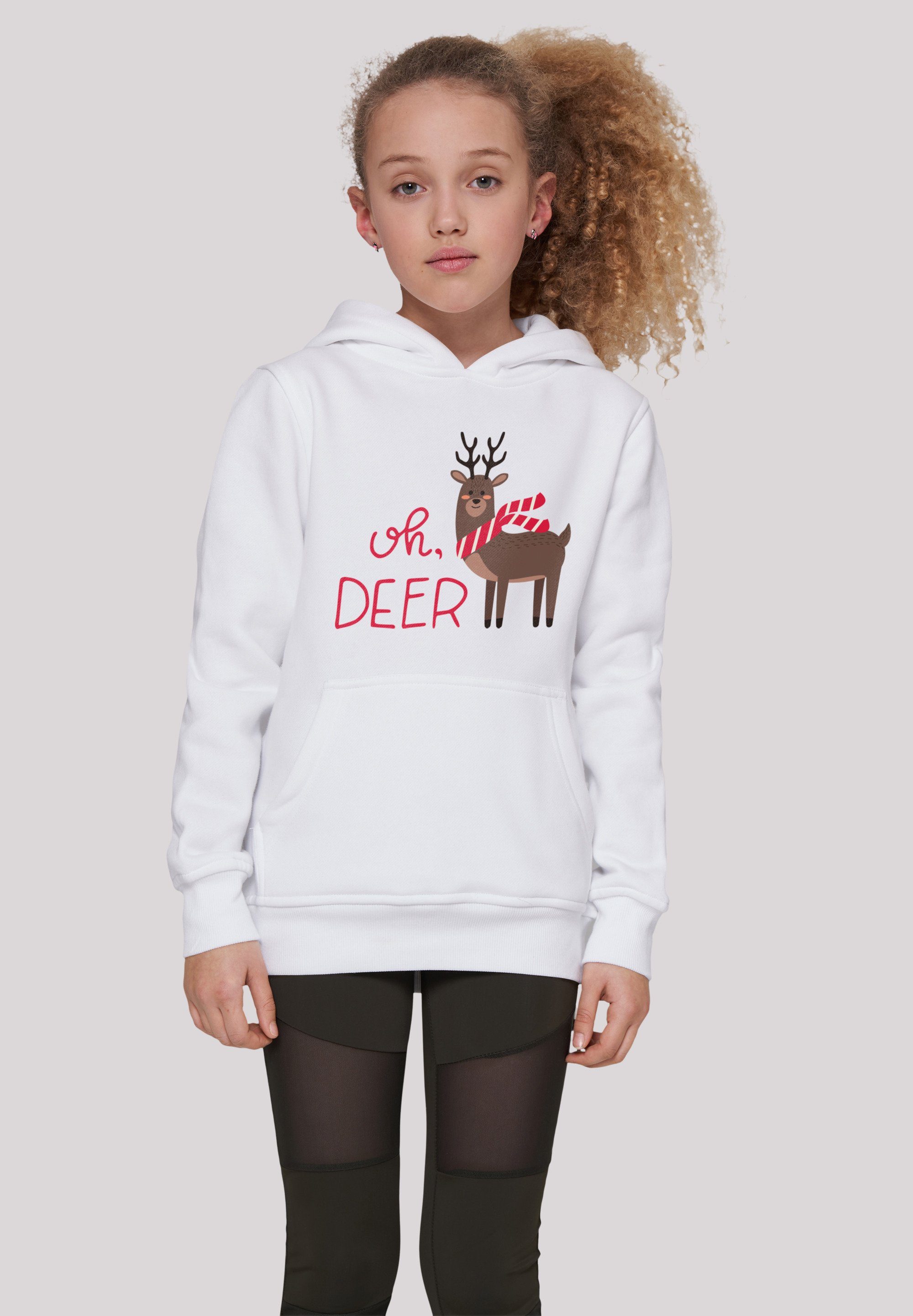 F4NT4STIC Kapuzenpullover Christmas Deer Premium Qualität, Rock-Musik, Band weiß | Hoodies