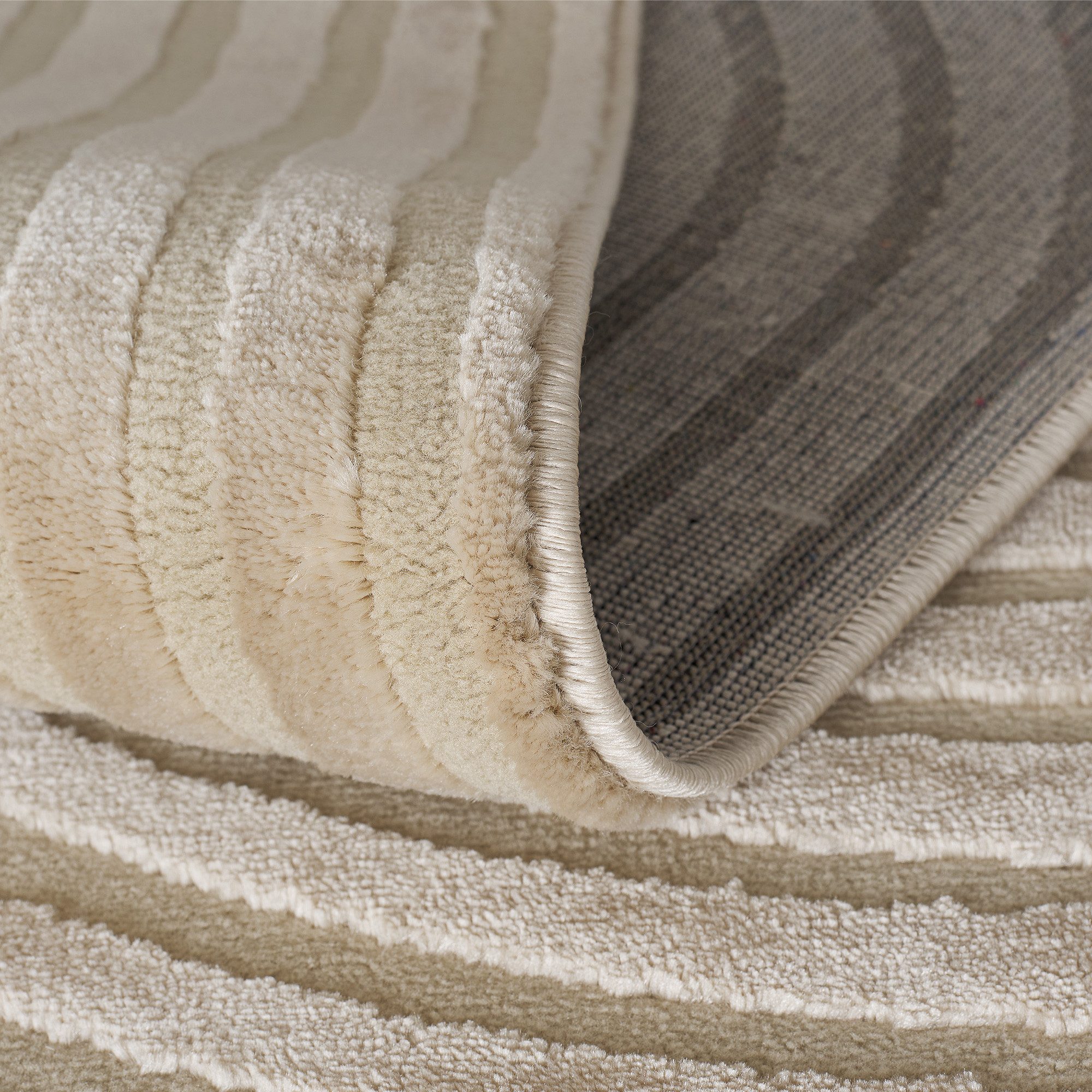 Sehrazat Teppich Rio 1500, auch als Läufer, rechteckig, Höhe: 7 mm, Kurzflor, grafisches Hoch Tief Muster, Wohnzimmer