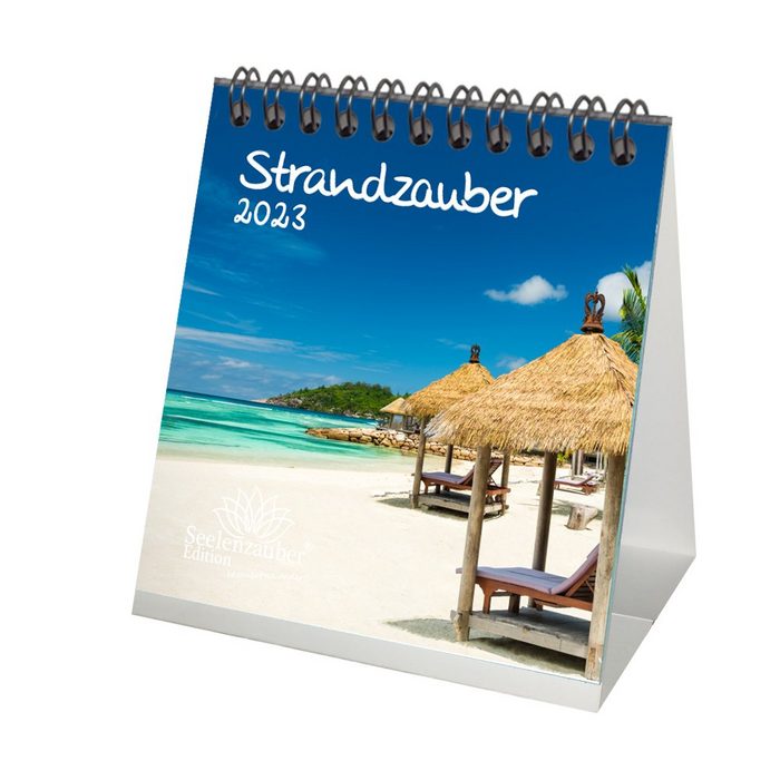 Seelenzauber Tischkalender Strandzauber Tischkalender für 2023 Format 10cm x 10cm Strand und