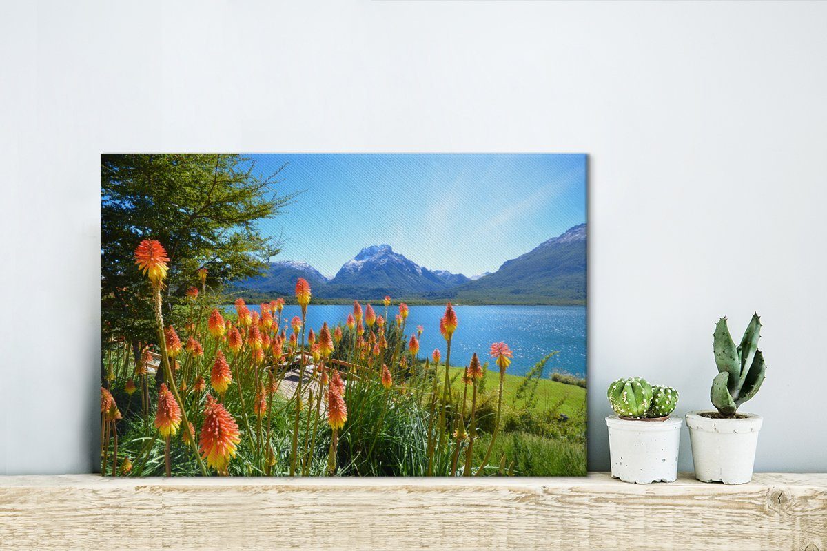 Nahuel-Huapi-Nationalpark cm Leinwandbilder, (1 30x20 Blumen Wanddeko, St), im Wandbild OneMillionCanvasses® in, Mascardi-See vor dem Leinwandbild Aufhängefertig,