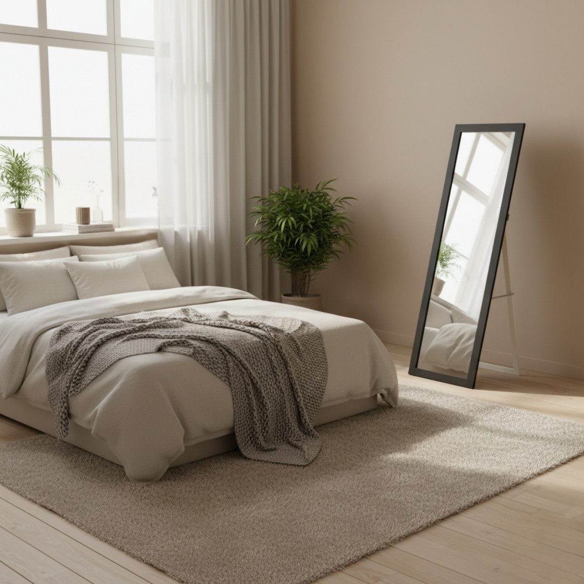 SCENA LIVING Standspiegel Standspiegel HAVLYS, 37 x 127 cm, Splittergeschütztes Sicherheitsglas (PTE-Folie)