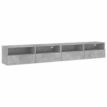 vidaXL TV-Schrank TV-Wandschränke 2 Stk Betongrau 100x30x30 cm Holzwerkstoff