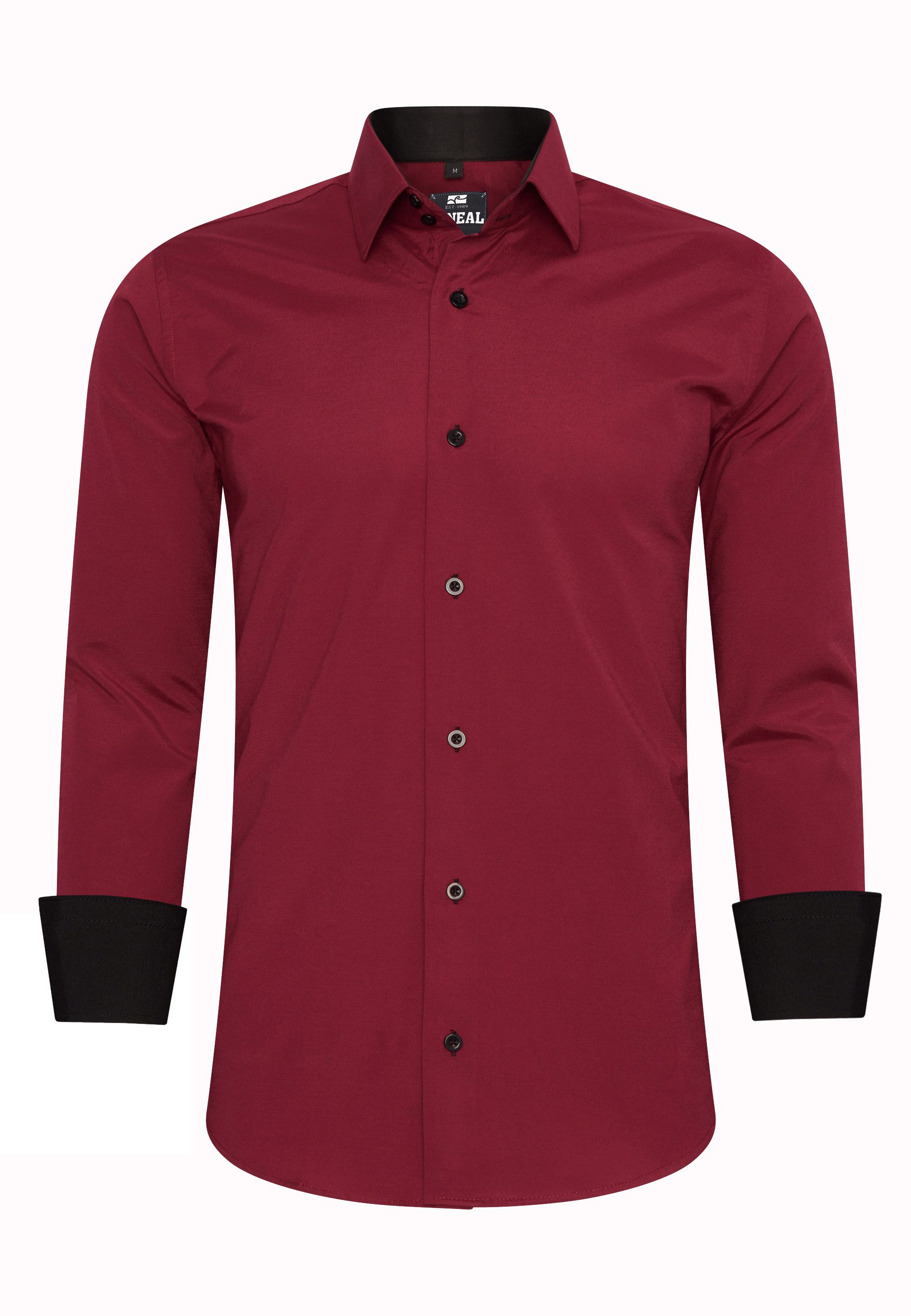 R-NEAL Businesshemd Herren Kontrast Hemd "R-NEAL" Hochzeit-Hemd Slim Fit St günstig online kaufen