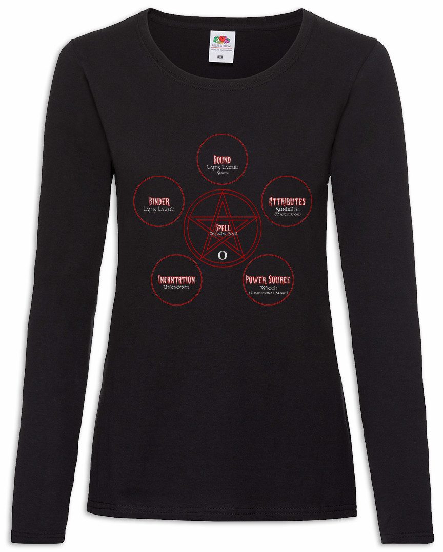 Langarmshirt Daylight Spell Damen Langarmshirt TV Vampire Ring Amulet Amulett