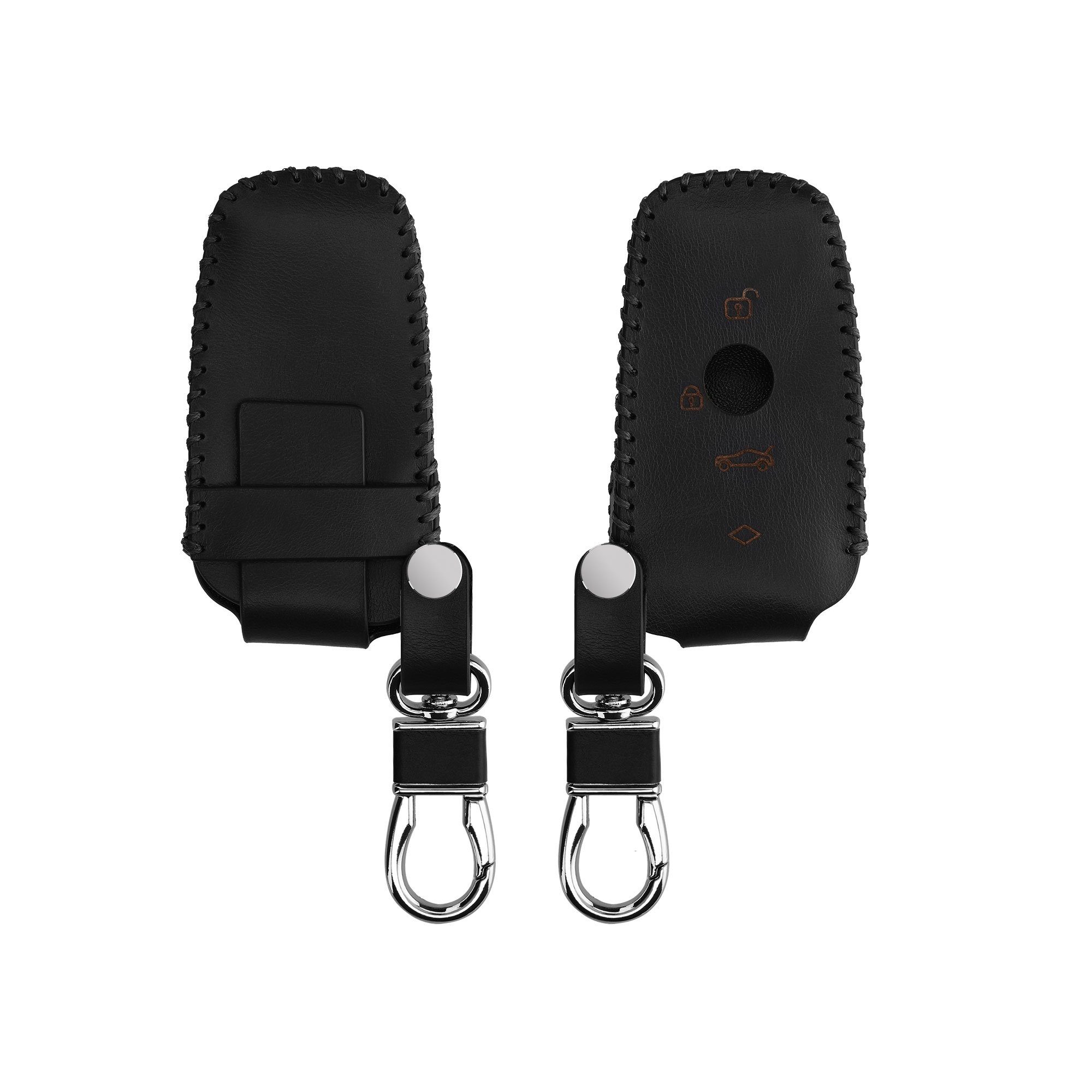 kwmobile Schlüsseltasche Hülle für BMW 3-Tasten Funk Autoschlüssel (nur Keyless Go) Tasche (1-tlg), Autoschlüssel Schlüsselhülle - Schlüssel Cover aus Leder