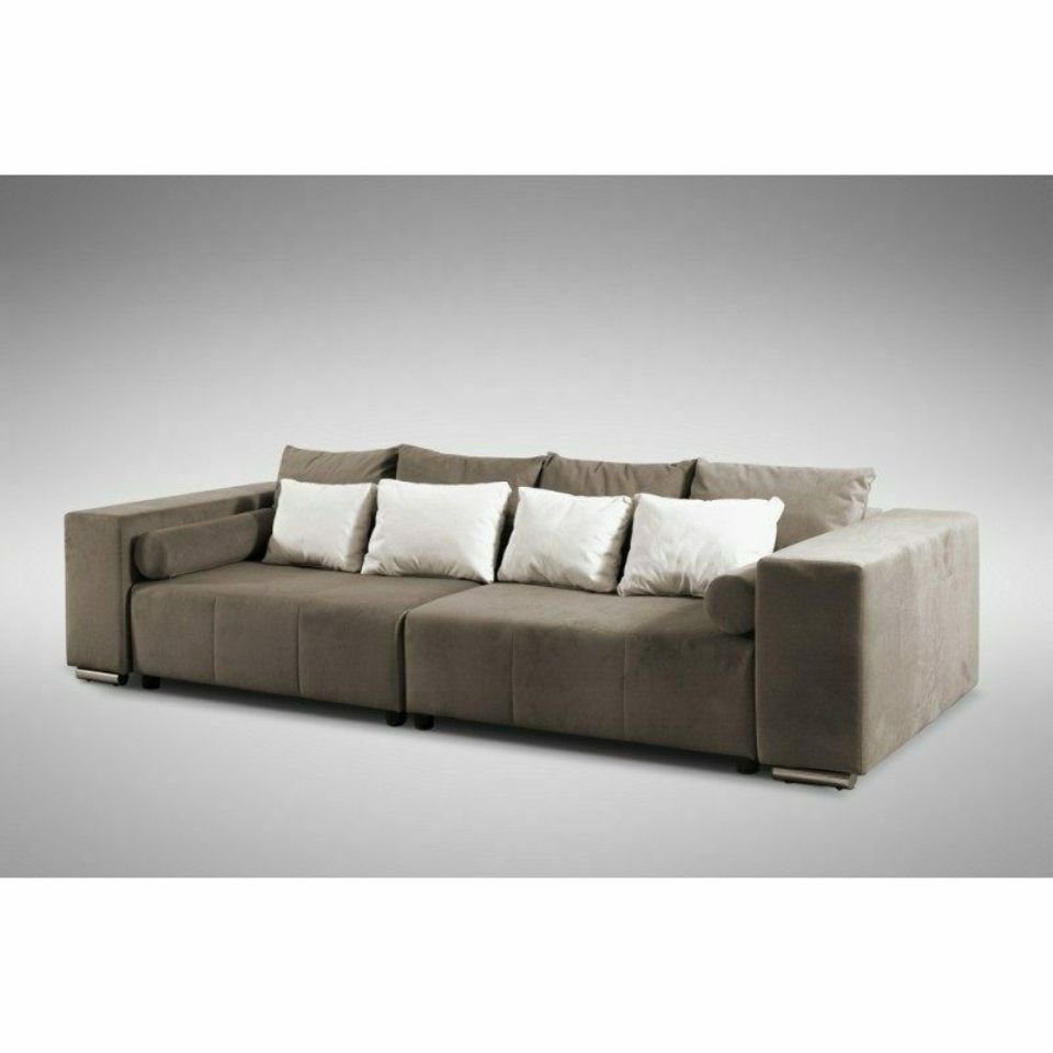 JVmoebel Sofa, Sofa 4 Sitzer Big XXL Bettfunktion Couch Sofas Couchen Wohnzimmer Braun