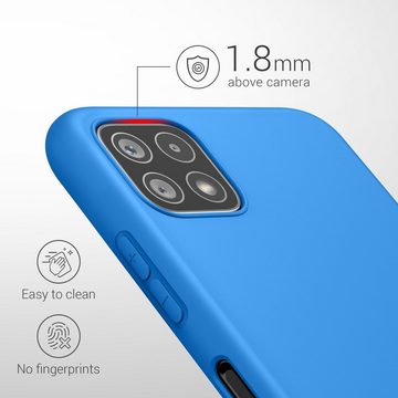 kwmobile Handyhülle Hülle für Samsung Galaxy A22 5G, Hülle Silikon - Soft Handyhülle - Handy Case Cover - Strahlend Blau