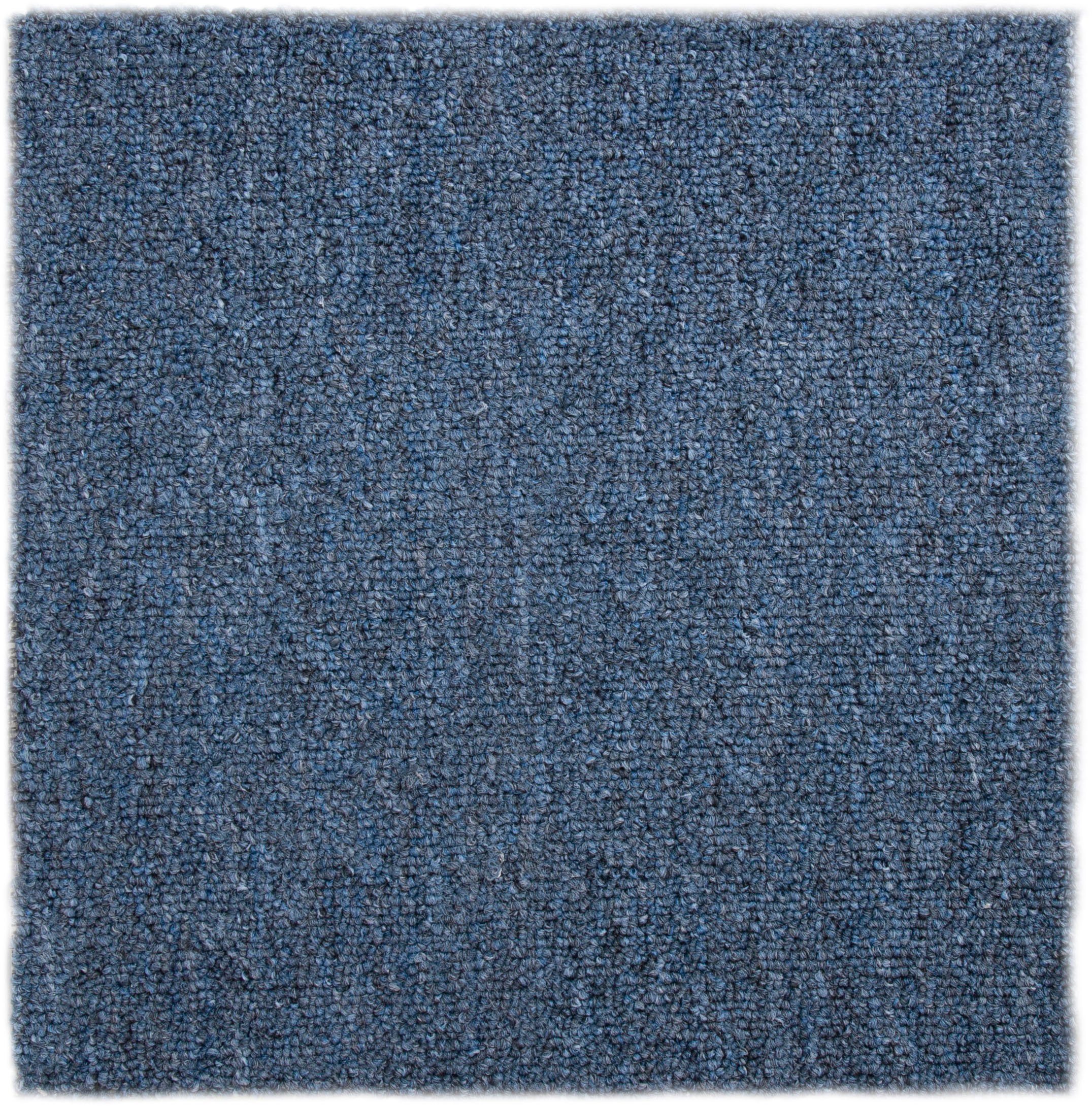 Teppichboden Coupon Feinschlinge Bob, Andiamo, rechteckig, Höhe: 4,5 mm, meliert, Breite 200, 400 oder 500 cm, strapazierfähig, pflegeleicht blau