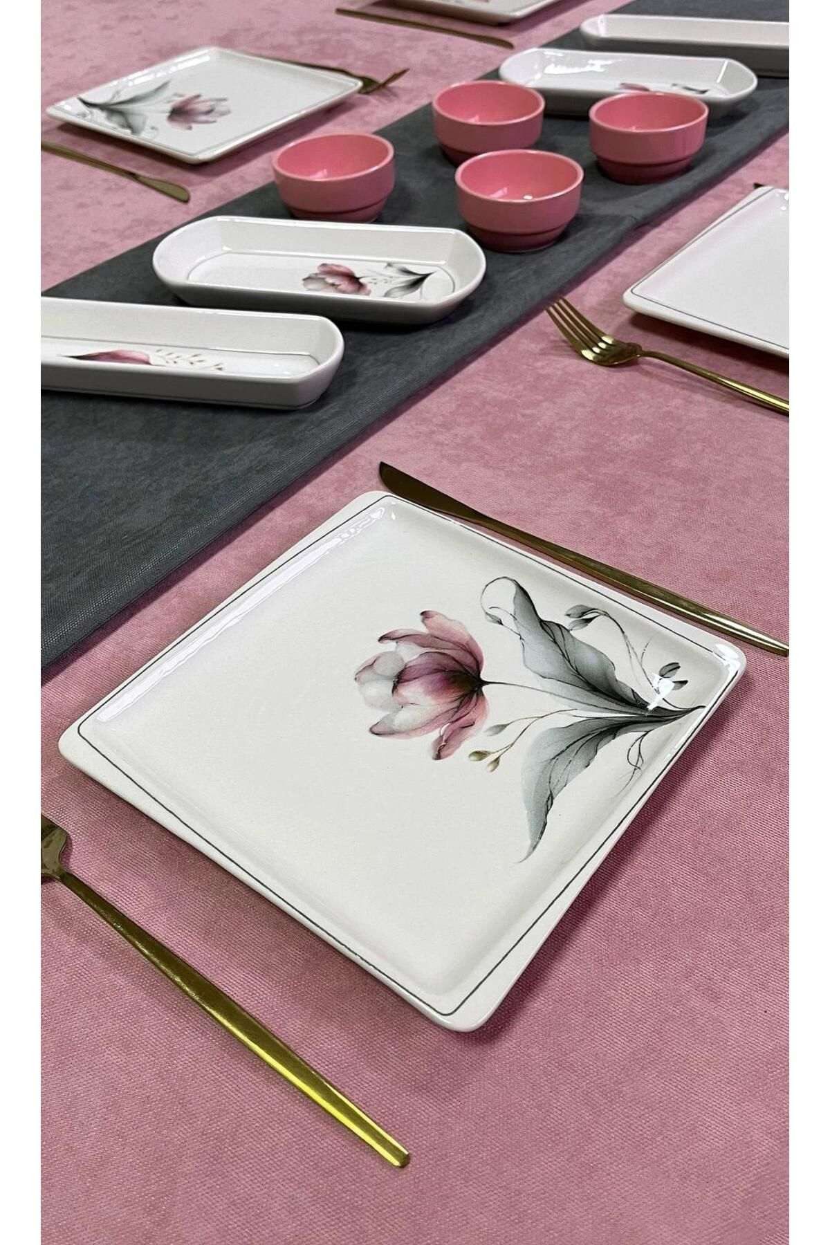 Hermia Concept Frühstücks-Geschirrset Bohemisch (14-tlg), 6 Personen, Keramik, 14-teiliges Set für 6 Personen
