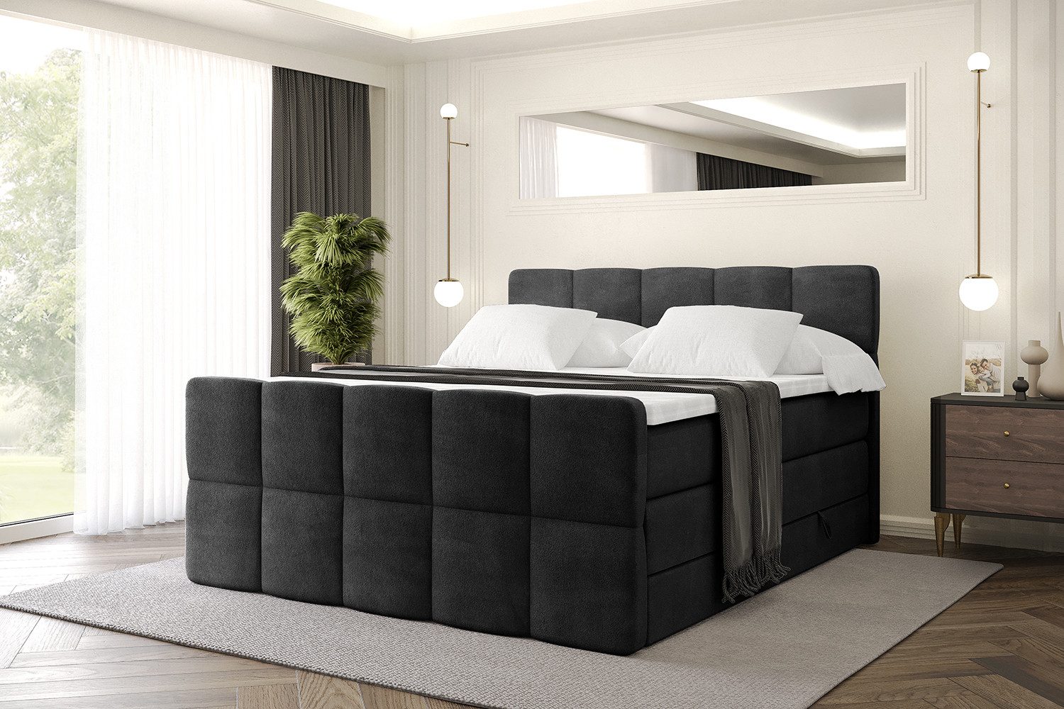 ALTDECOR Boxspringbett LIRO-Z KING (Multipocket-Matratze H4, günstig online kaufen