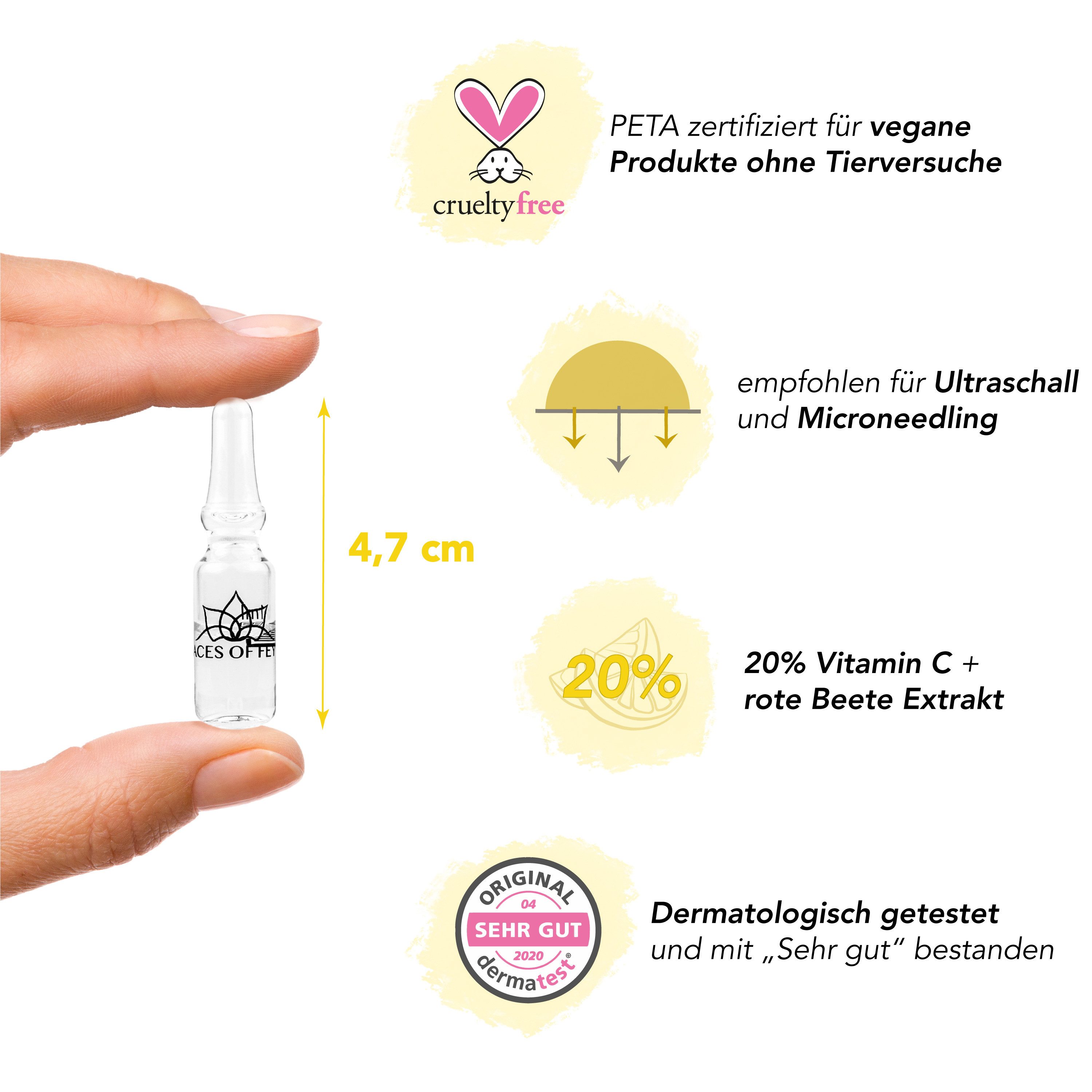FACES OF FEY Gesichtsserum 20% Vitamin C Booster, 7-tlg.