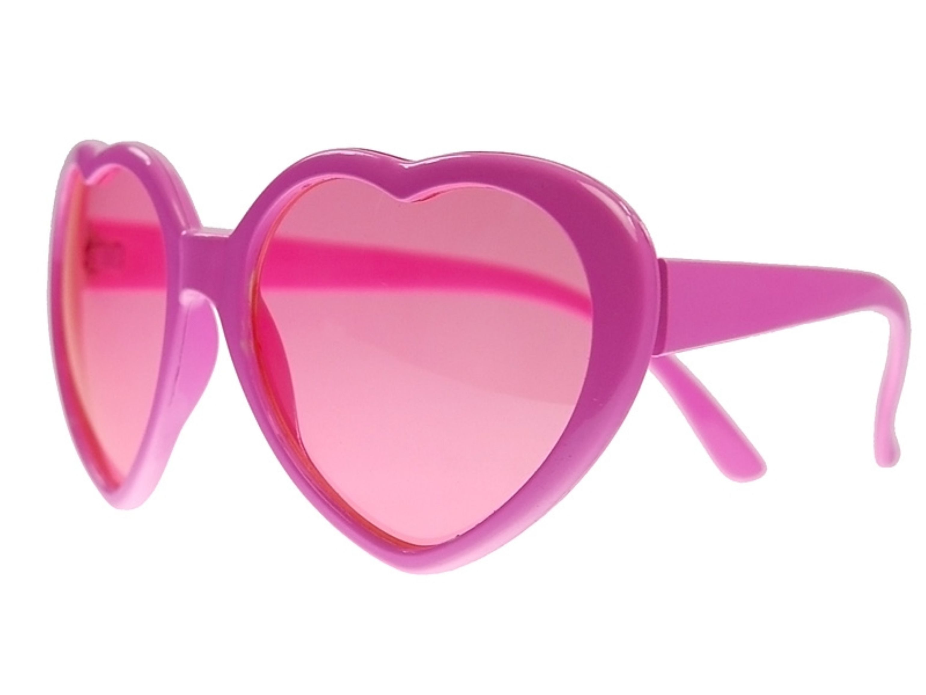 partydeco Sonnenbrille Rosa Herzbrillen