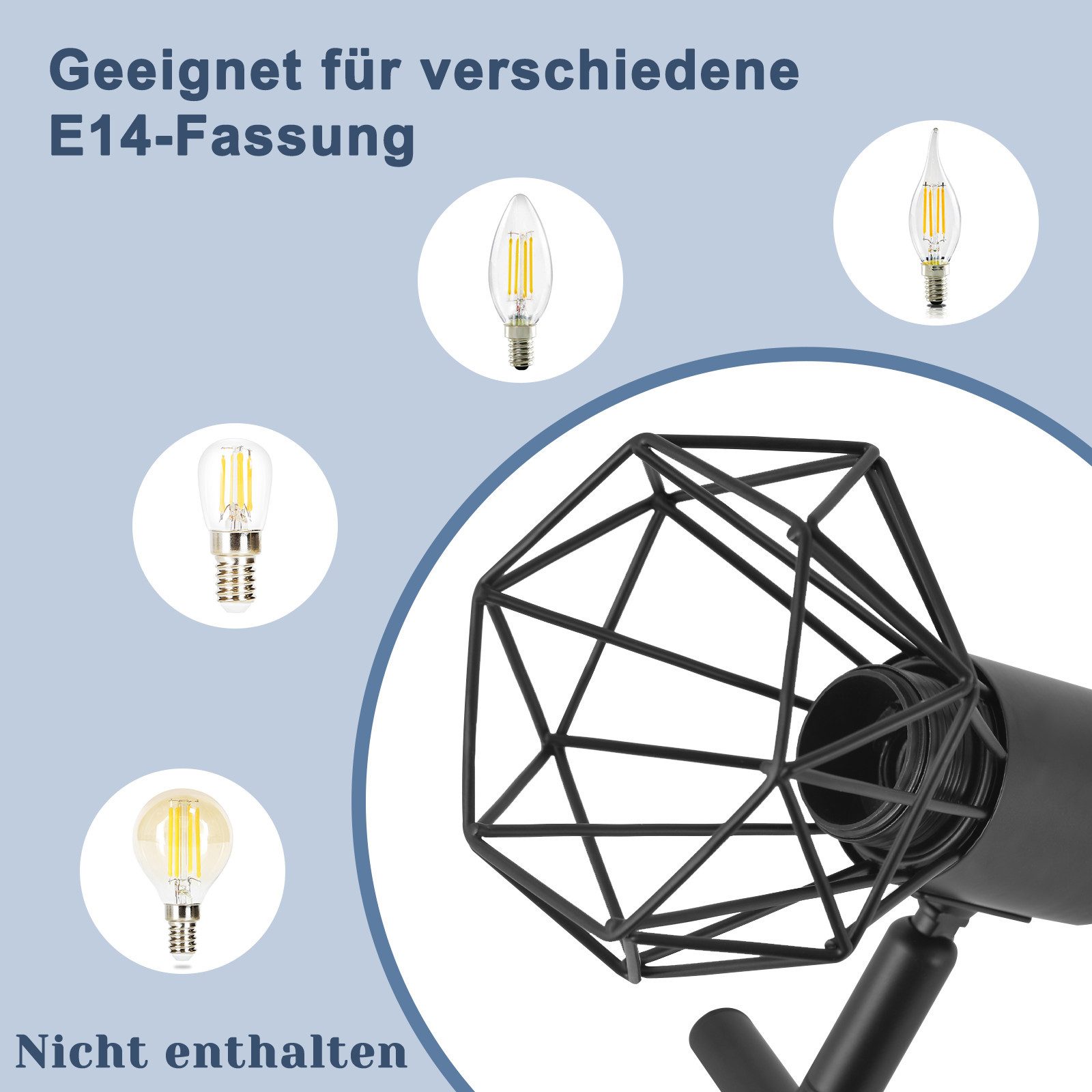 Nettlife Deckenstrahler Schwarz 2/3/4/5 Flammig Wohnzimmer günstig online kaufen