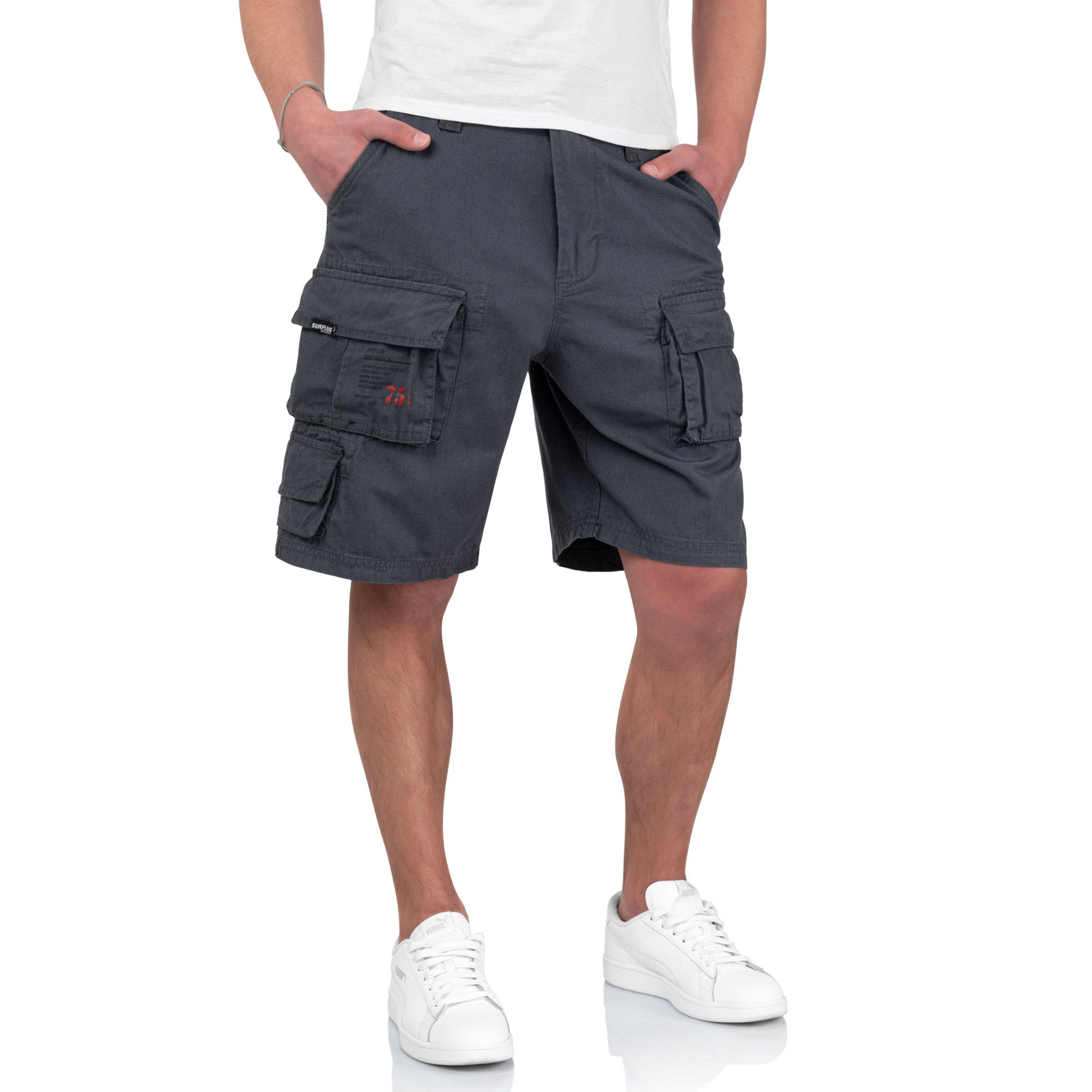Trooper Cargoshorts Trooper Bermuda Baumwolle Sommer Shorts Kurze Hose Army knielang