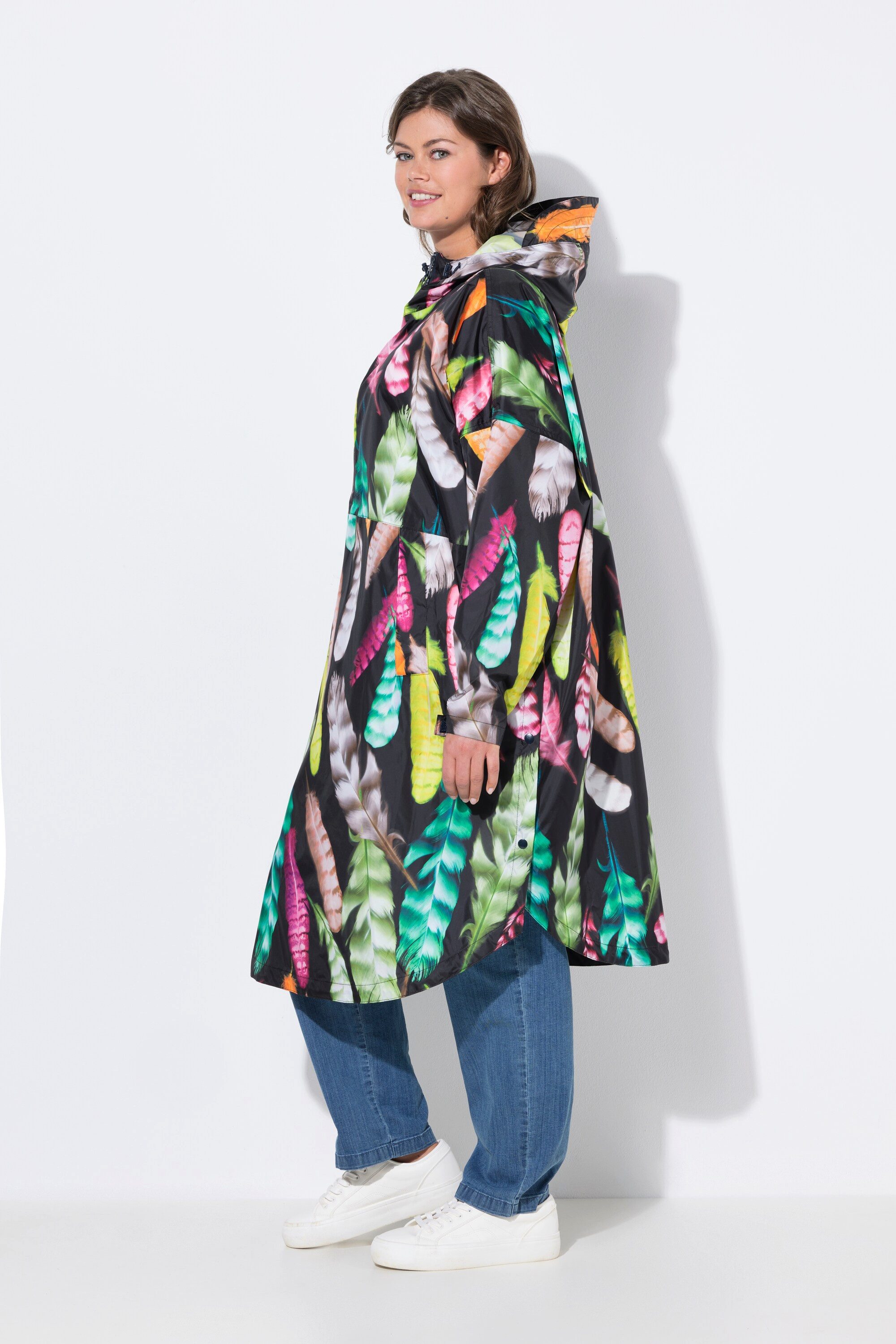 Laurasøn Funktionsjacke Funktions-Regencape Unisex Print Kapuze – Bild 4 von 5