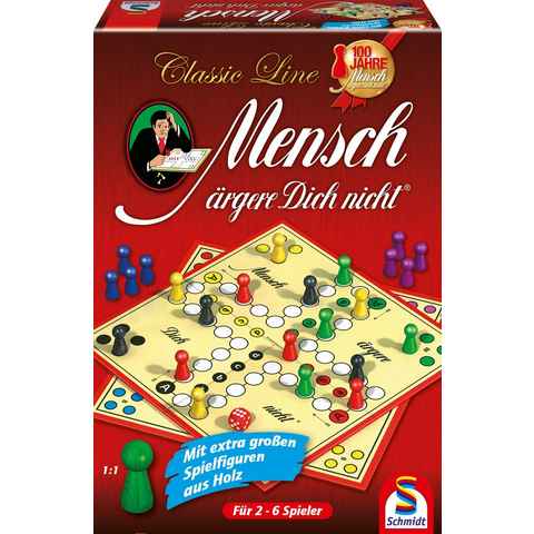 Schmidt Spiele Spiel, Classic Line, Mensch ärgere Dich nicht®, mit großen Spielfiguren, Made in Germany